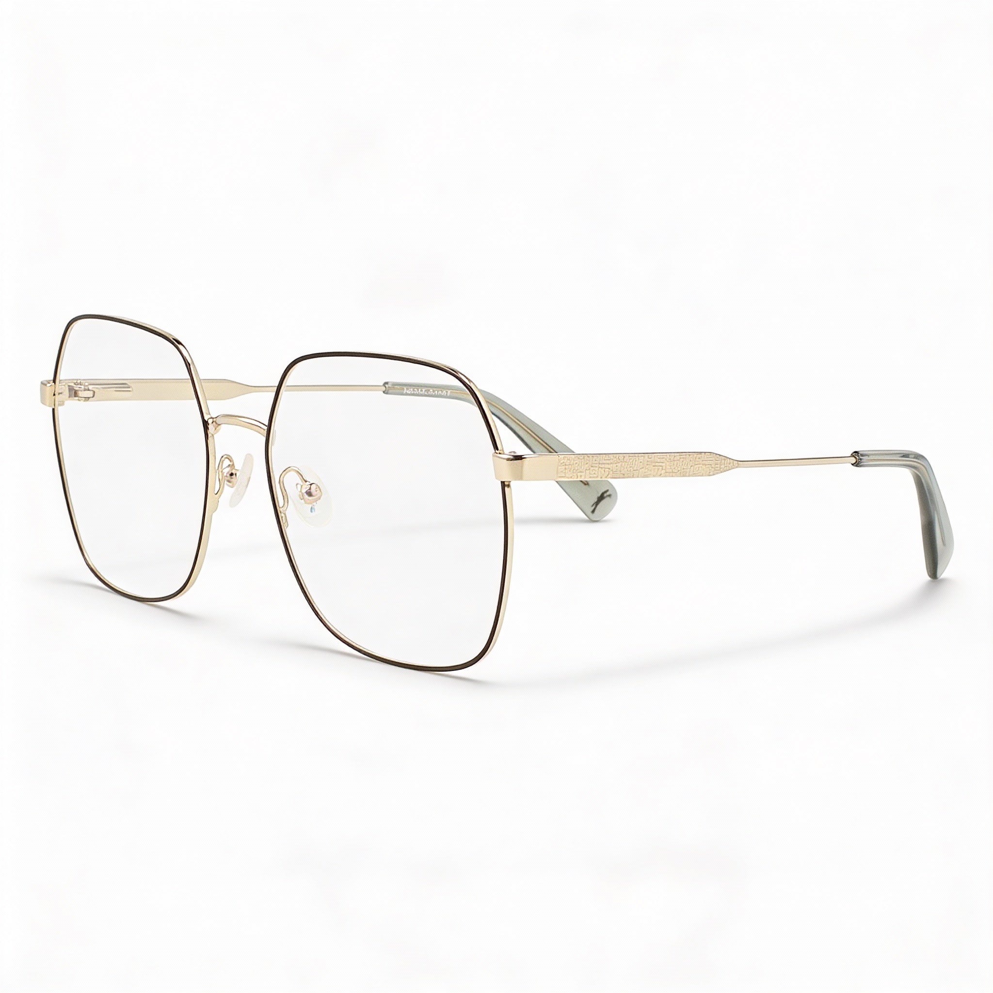 Longchamp LO2148 Casual Women's Gold Black Propionate Frame Polycarbonate Lens Non-Polarized Sunglasses 55mm, Photo 1
