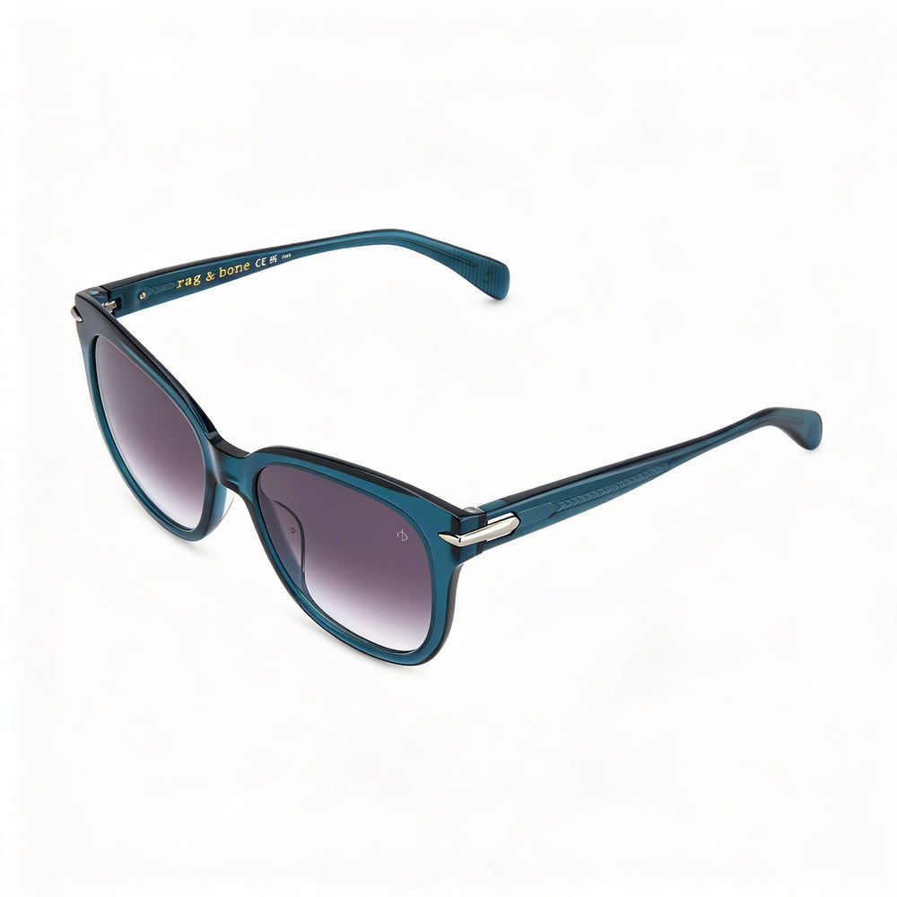 Rag & Bone Casual Women's Green Acetate Frame Sunglasses with Grey Doubleshade Polycarbonate Lenses 55-18-145