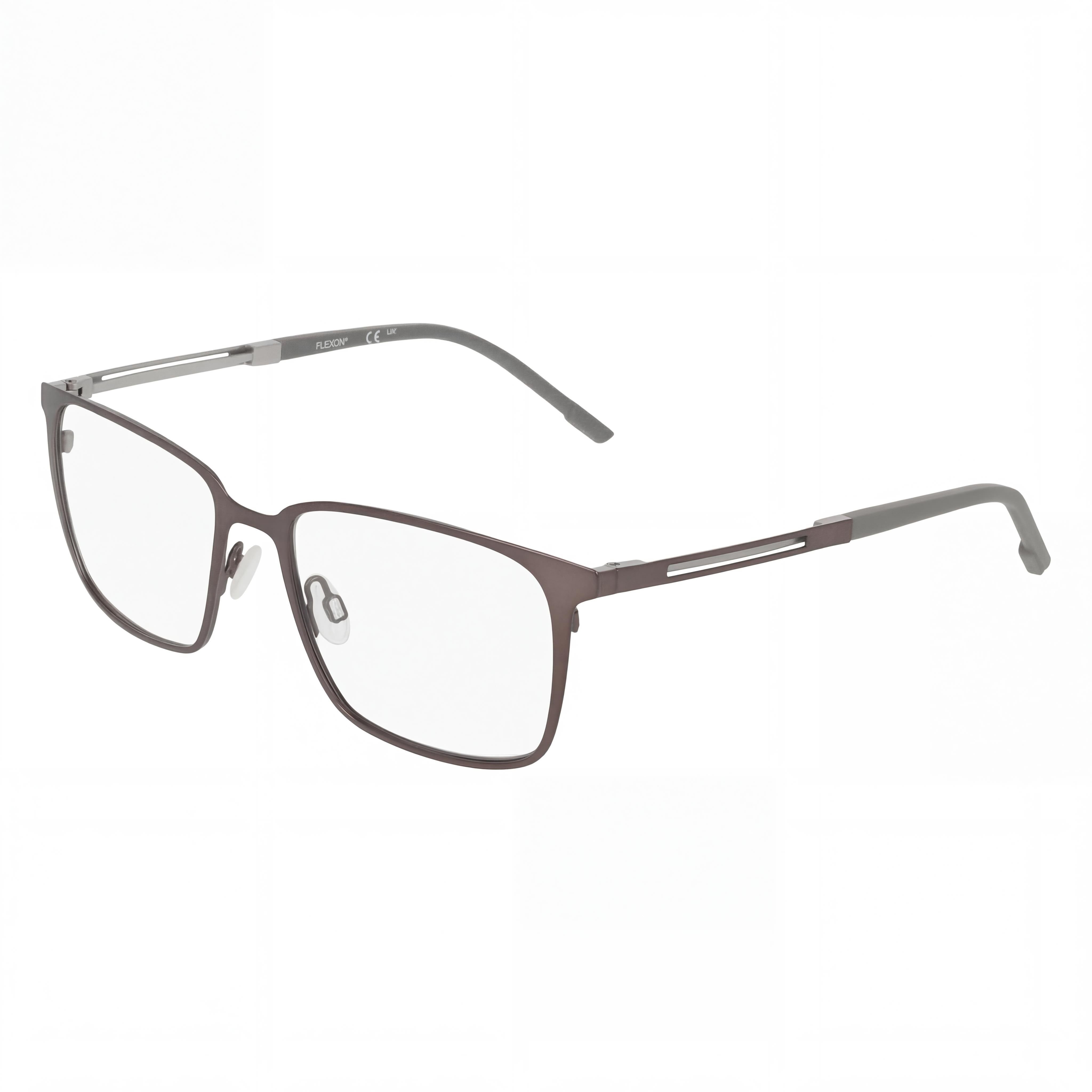 Flexon E1159 Men's Acetate Eyeglasses with Matte Dark Gunmetal Frame, Lens 54mm Bridge 18mm Temple 145mm, Photo 1