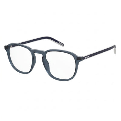 Monturas de plástico azul Levi's Lv 1024 para mujer, graduables, con lentes de plástico de demostración (50 mm, puente de 20 mm)