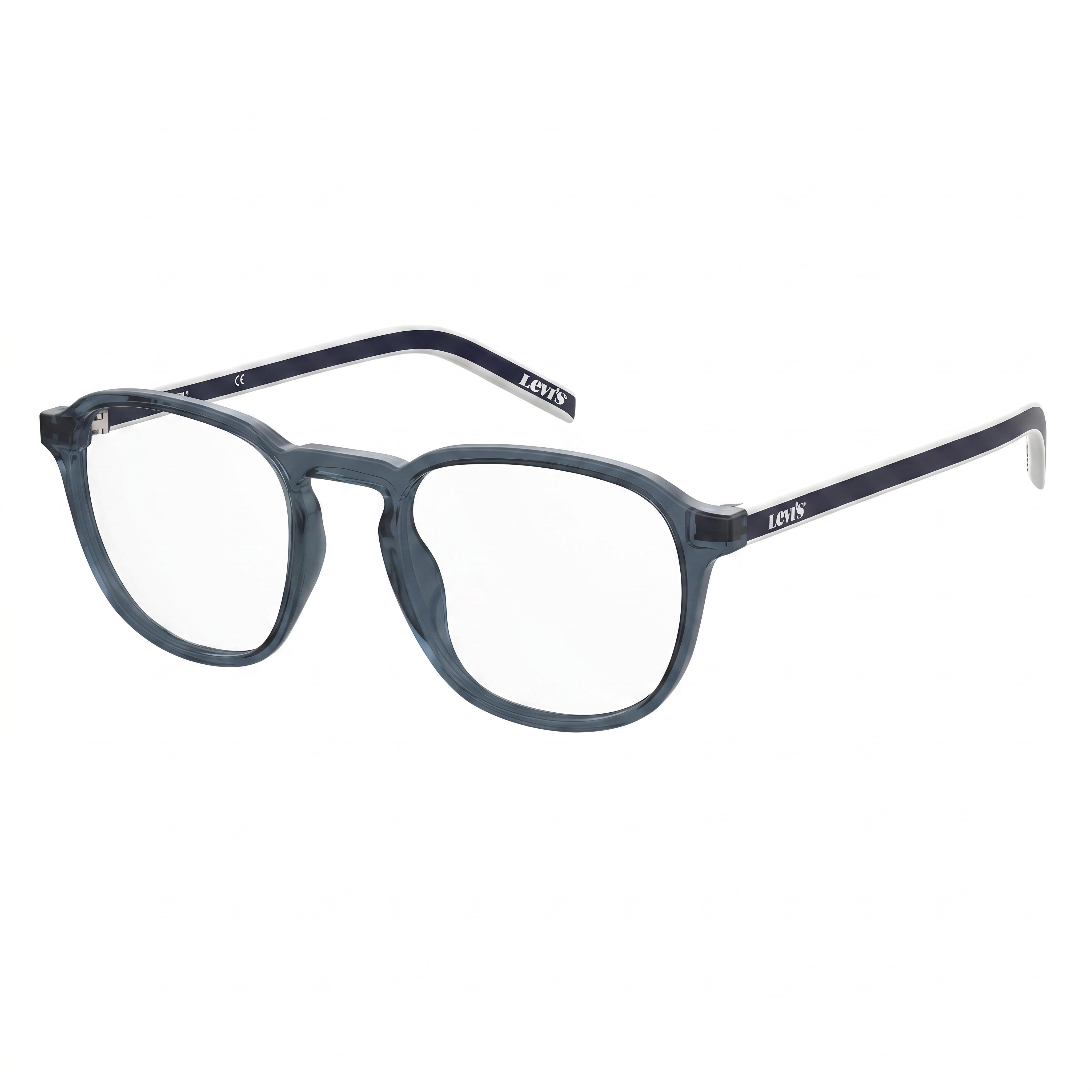 Monturas de plástico azul Levi's Lv 1024 para mujer, graduables, con lentes de plástico de demostración (50 mm, puente de 20 mm), Photo 1