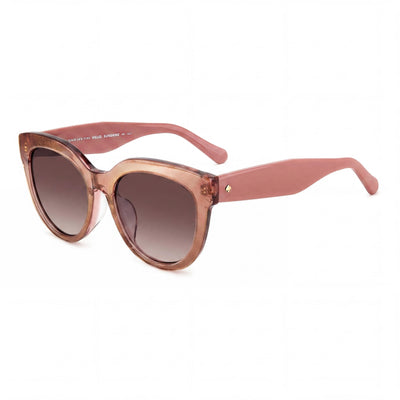 kate spade new york BREA/F/S Women's Cat Eye Pink Brown Acetate Frame Brown Shaded UV Sunglasses 54mm
