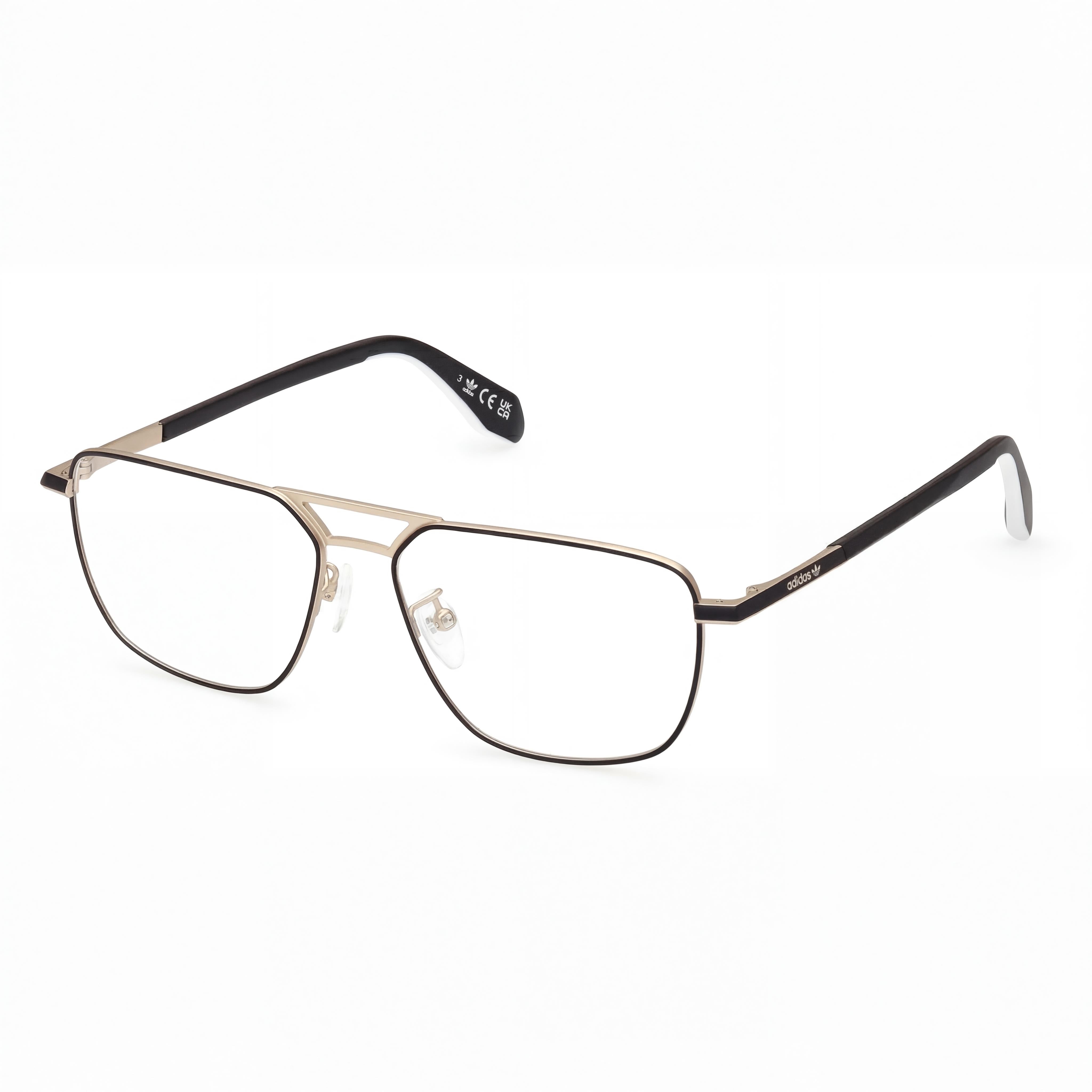 Adidas Originals Or5069 Men’s Lightweight Pale Gold Metal Frame Eyeglasses with Clear Polycarbonate Lenses 56mm, Photo 1