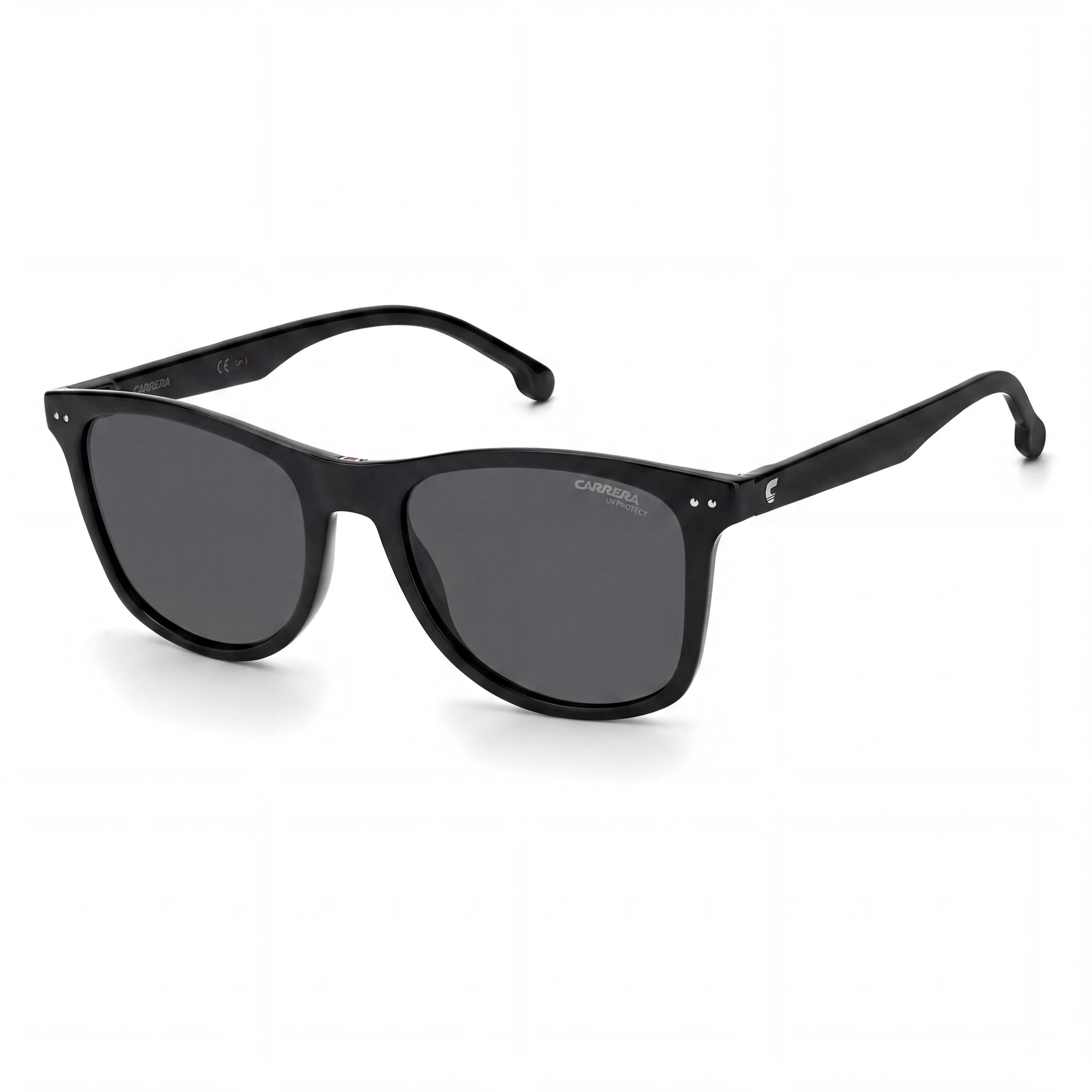 Gafas de sol unisex Carrera 2022t/S rectangulares de poliamida inyectada, negras, no polarizadas, con protección UV, 51-18-135, Photo 1