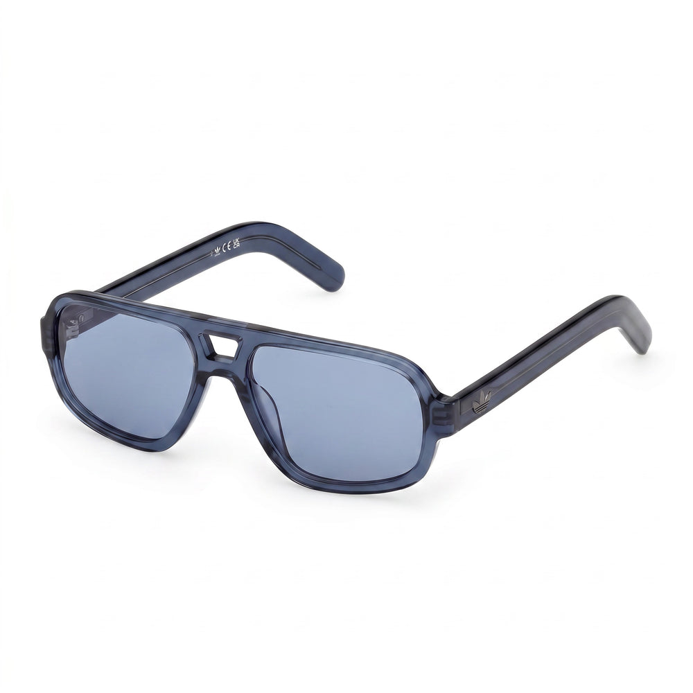 Gafas de Sol adidas Originals Or0134 para Hombre, Montura de Plástico Azul Brillante, Lentes Azules UV 400, 55-16-145