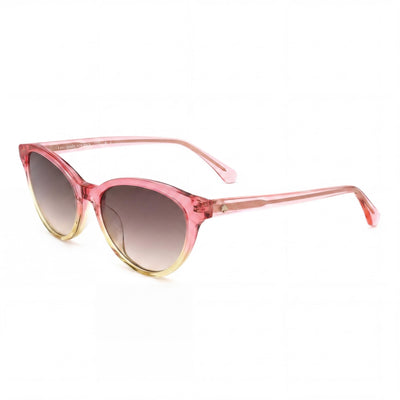 Gafas de sol Kate Spade New York ADELINE/G/S para mujer, de acetato, con degradado UV, color rosa, amarillo y marrón, 55 mm