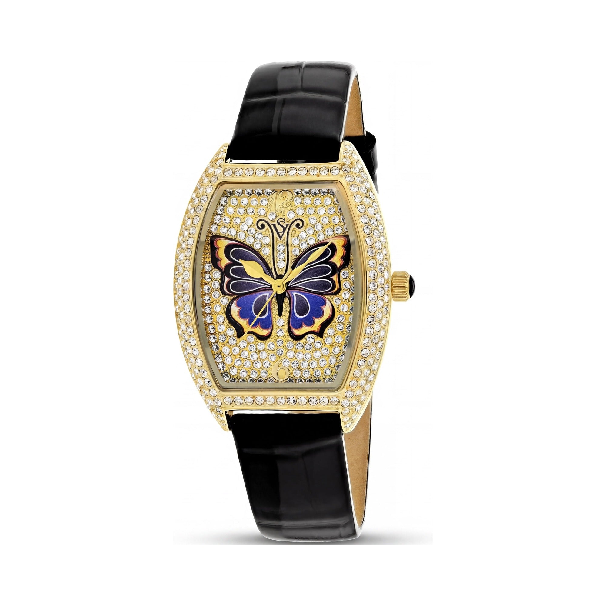 Reloj de cuarzo Christian Van Sant para mujer, de acero inoxidable y piel en tono dorado, resistente al agua y a los arañazos., Photo 1