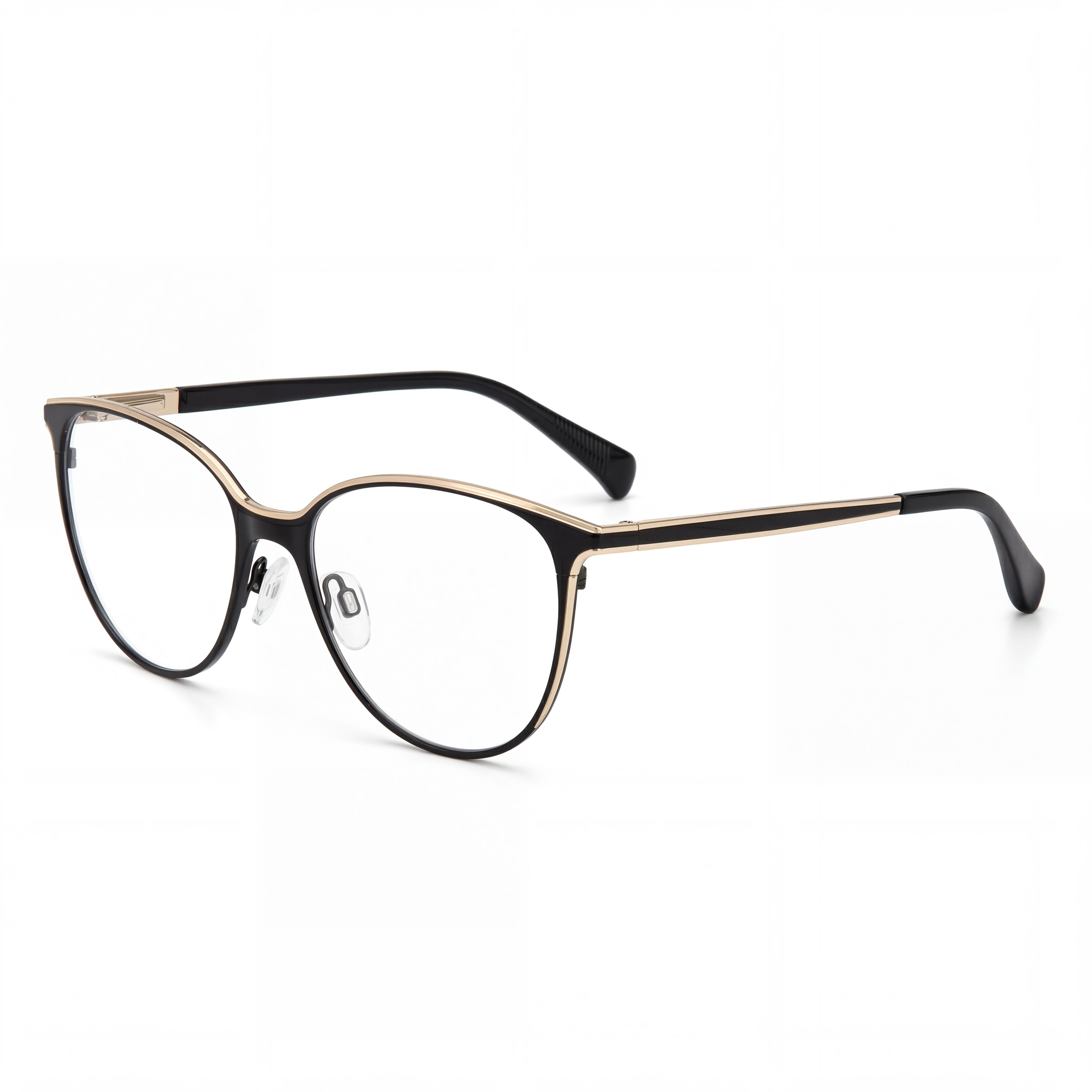 Gafas rag & bone RNB3032 para mujer, metal azul plateado, lentes transparentes, 54 mm, Photo 1