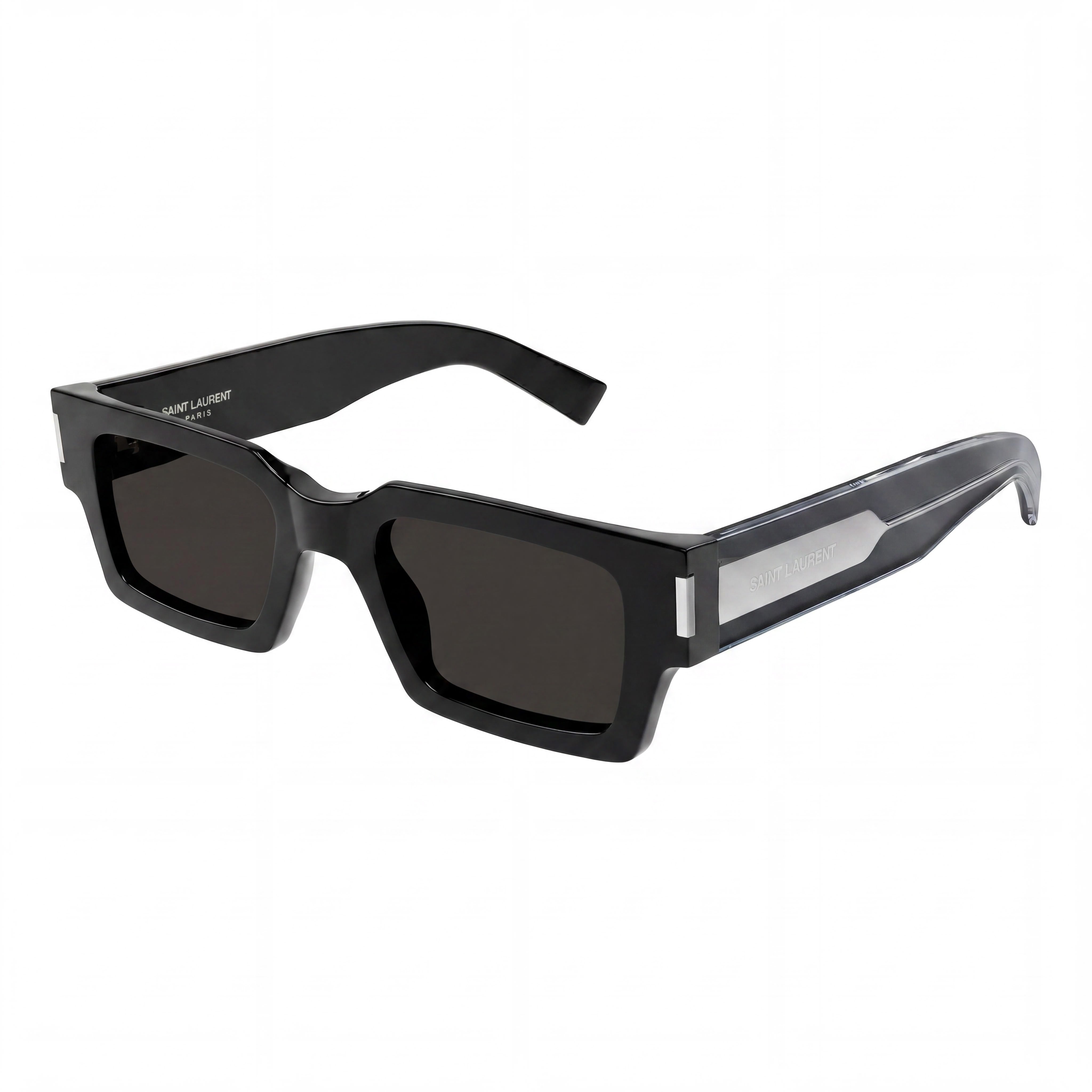 Gafas de sol unisex Yves Saint Laurent SL 572-001 de acetato reciclado negro y gris cristal de 50 mm con protección UV, Photo 1