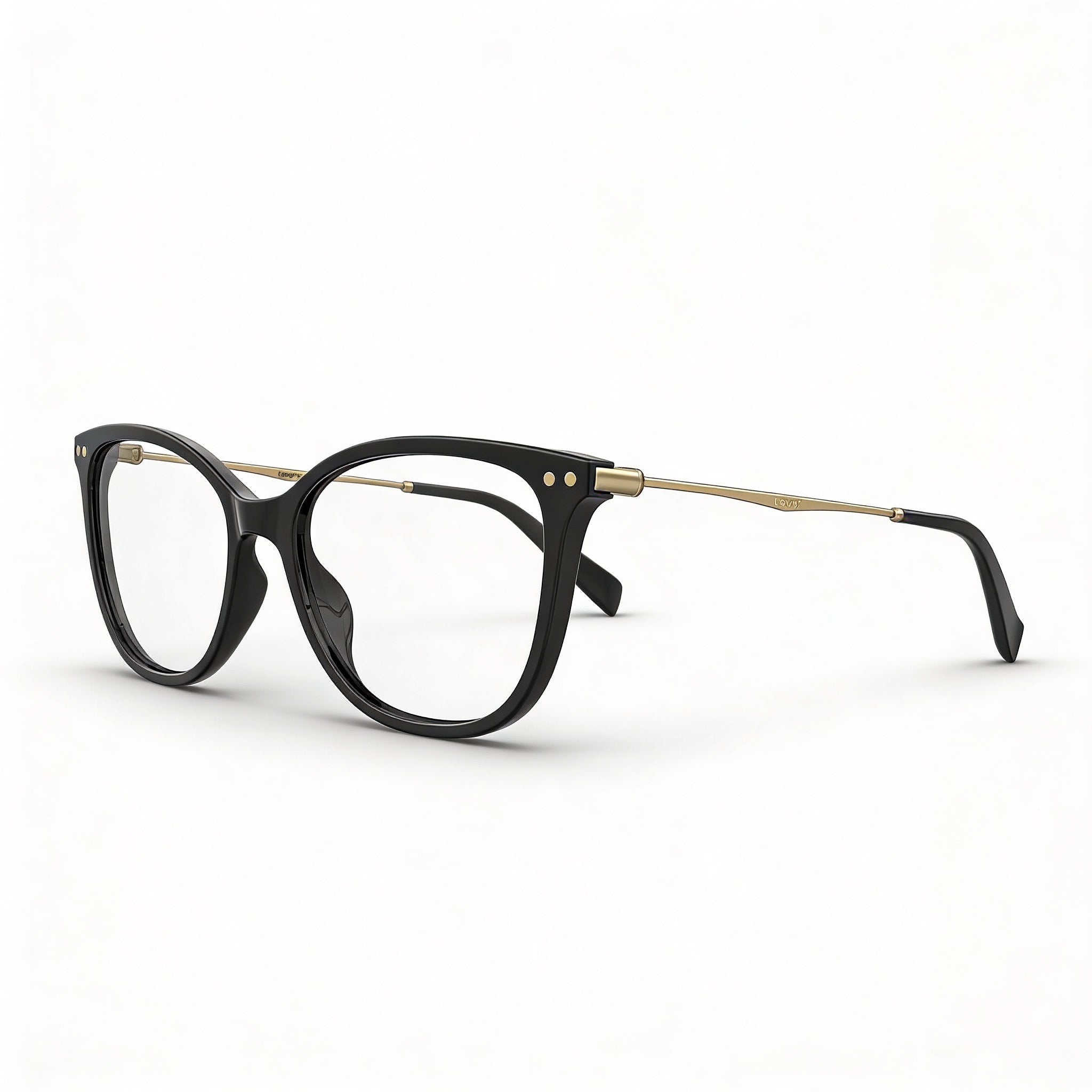 Levi's Women's Cat Eye Polymethyl Methacrylate Black Non- Eyeglasses LV 5021 51-16-140, Photo 1