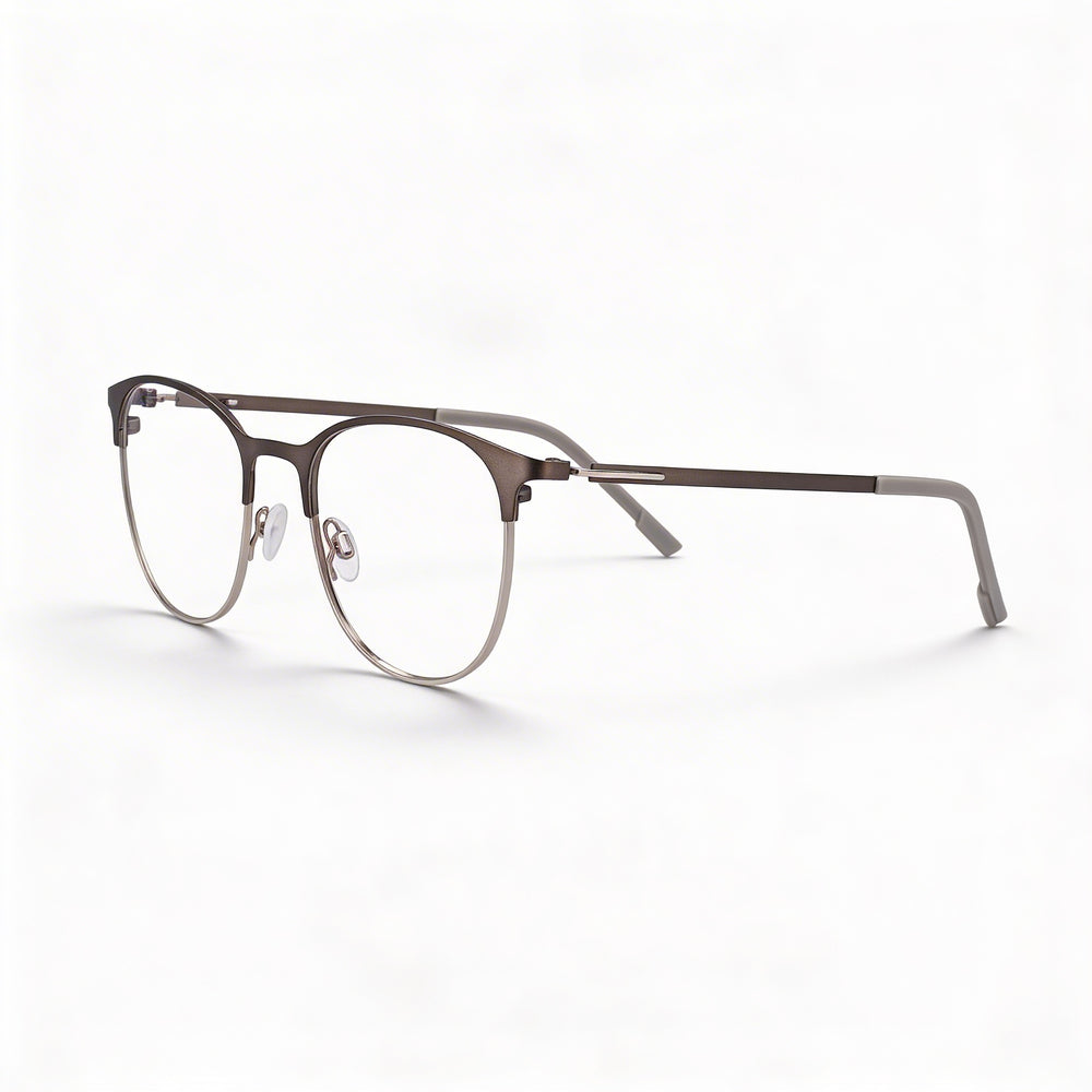 Flexon E1142 Men's Optical Eyeglasses, Matte Gunmetal Metal Frame, Lens 51mm Bridge 20mm Temple 145mm