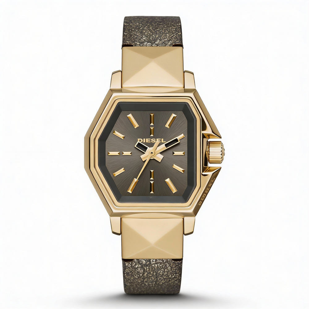 Diesel modern Women's Stainless Steel Black Analog-Quartz Water-Resistant Wristwatch, 23mm Case