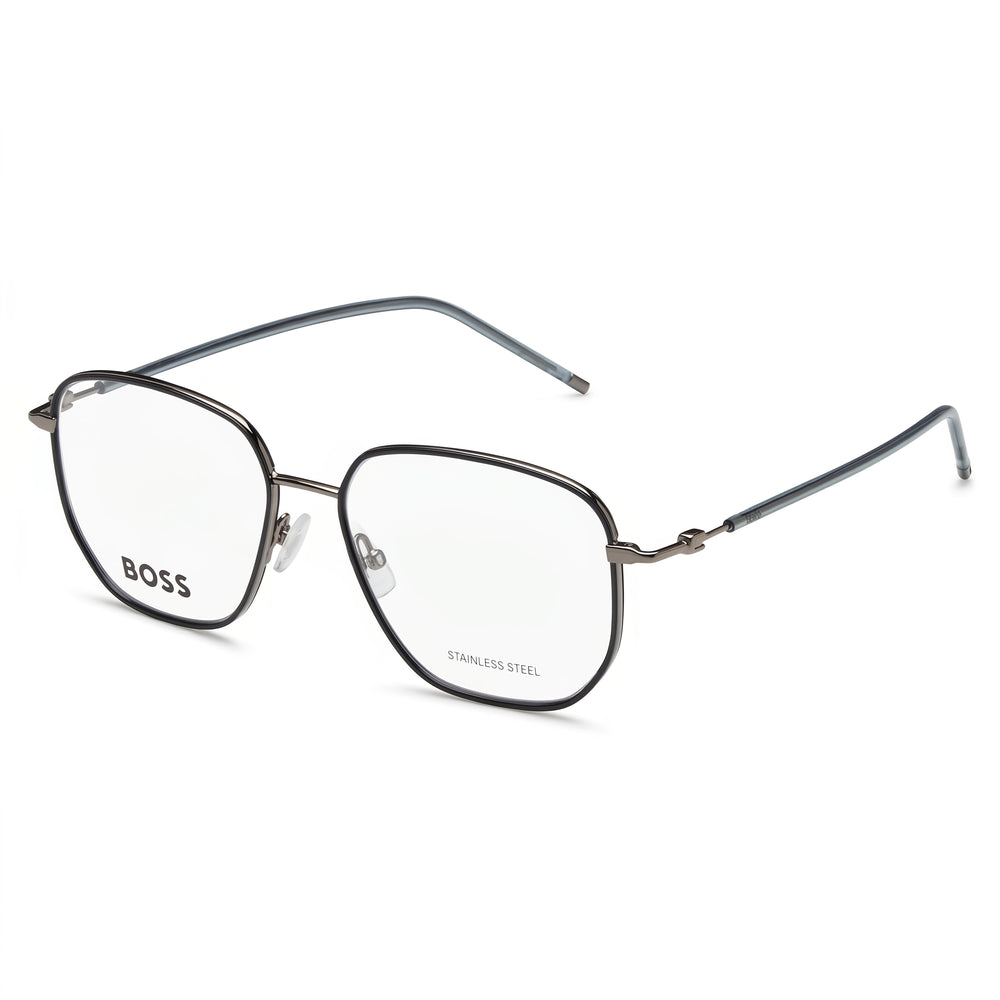 Gafas de sol unisex modernas Hugo Boss con montura de aleación de acero, no polarizadas, color petróleo rutenio oscuro, 53 mm