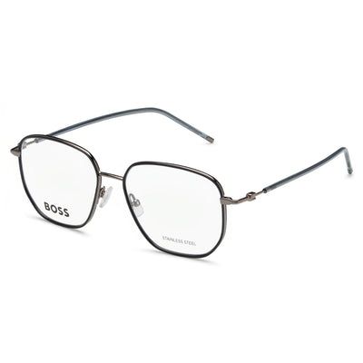 Hugo Boss Modern Unisex Alloy Steel Frame Non-polarised Petrol Dark Ruthenium Sunglasses 53mm