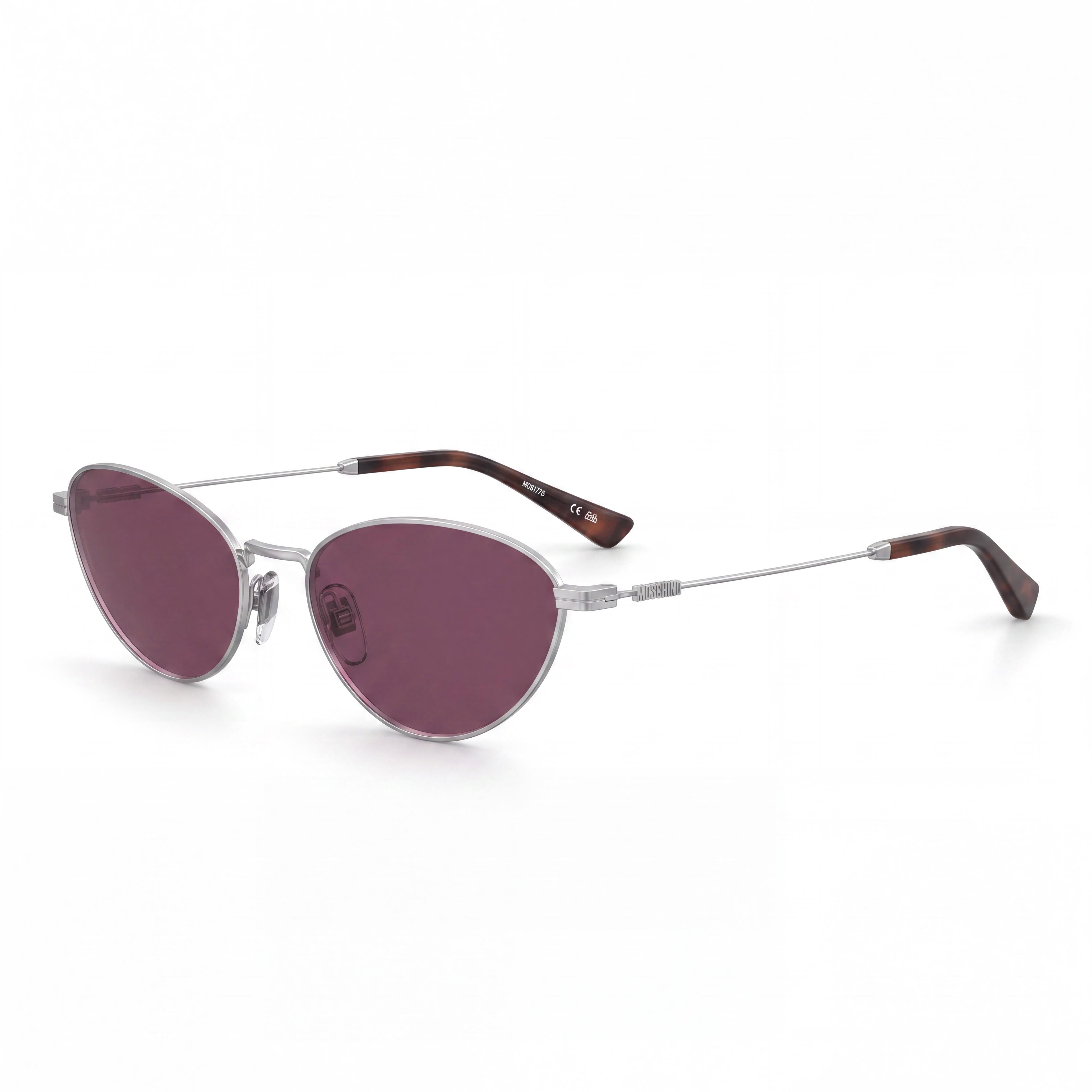 Moschino MOS177/S Women's Palladium Frame Non-Polarized Sunglasses with 18mm Bridge and 145mm Temples, Photo 1