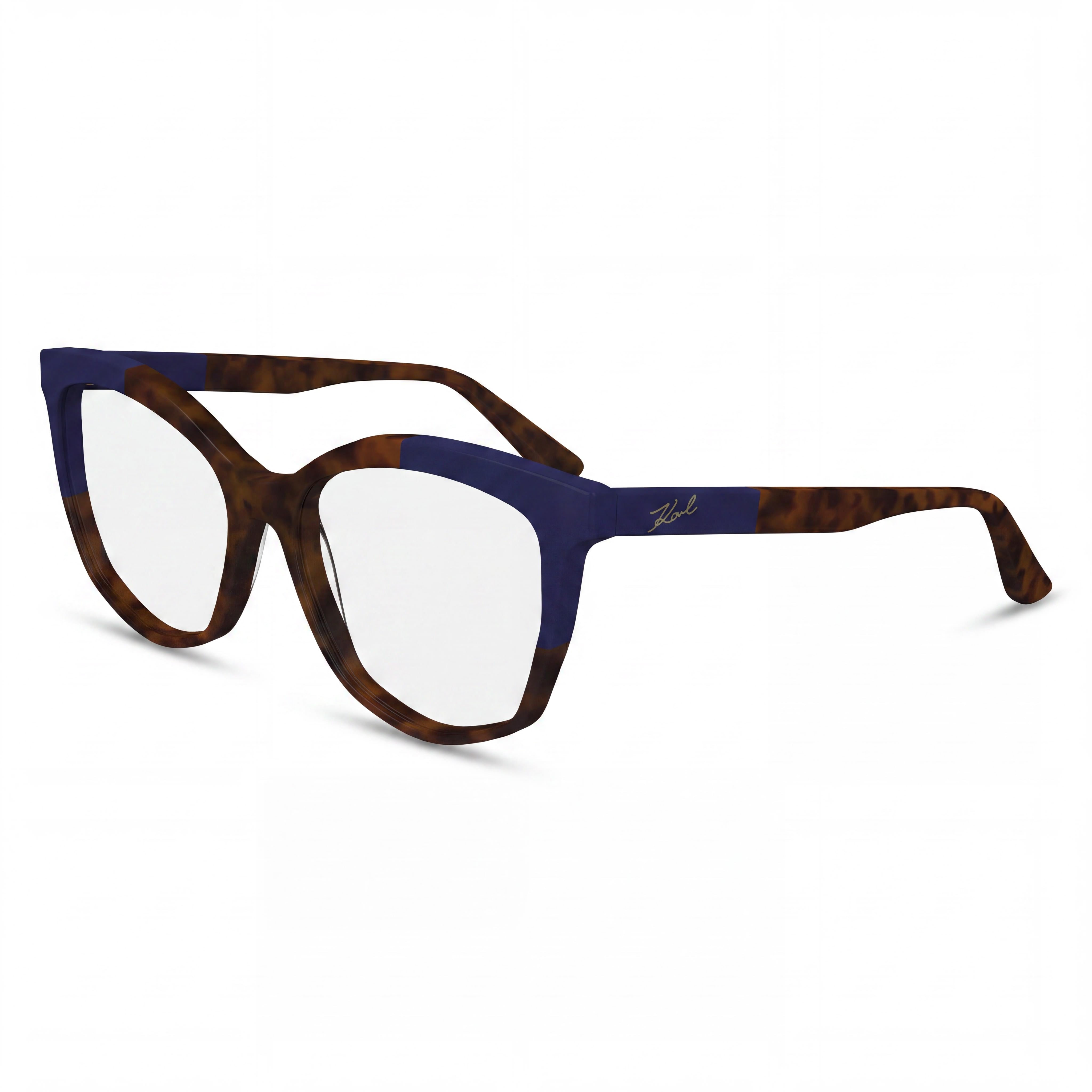 KARL LAGERFELD Kl6154 Unisex Acetate Tortoise Blue Non-Polarized Sunglasses 55-16-140, Photo 1