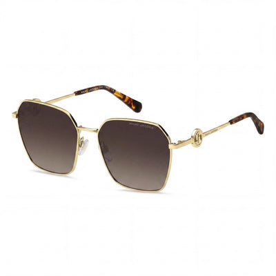Marc Jacobs MARC 729/S Women's Casual Metal Gold Havana Brown Shaded Non-Polarized Sunglasses 58mm