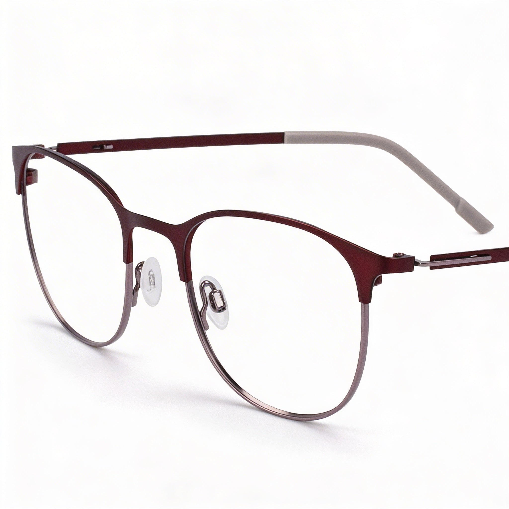 Flexon E1142 Unisex Metal Frame Eyeglasses Matte Midnight Plum Lens 51mm Bridge 20mm Temples 145mm, Photo 2