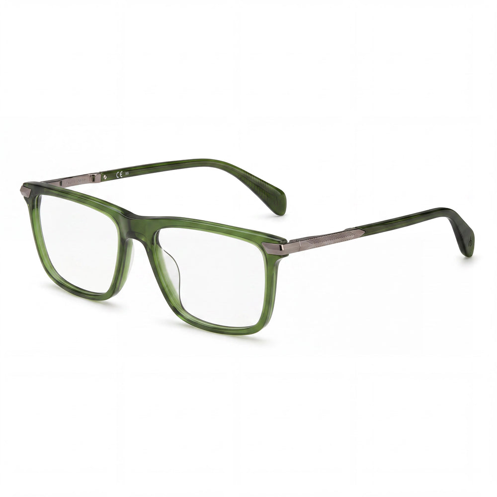 Rag & Bone Modern Women's Acetate Green Eyeglasses with Green Non-Polarised Polycarbonate Lenses, 53mm