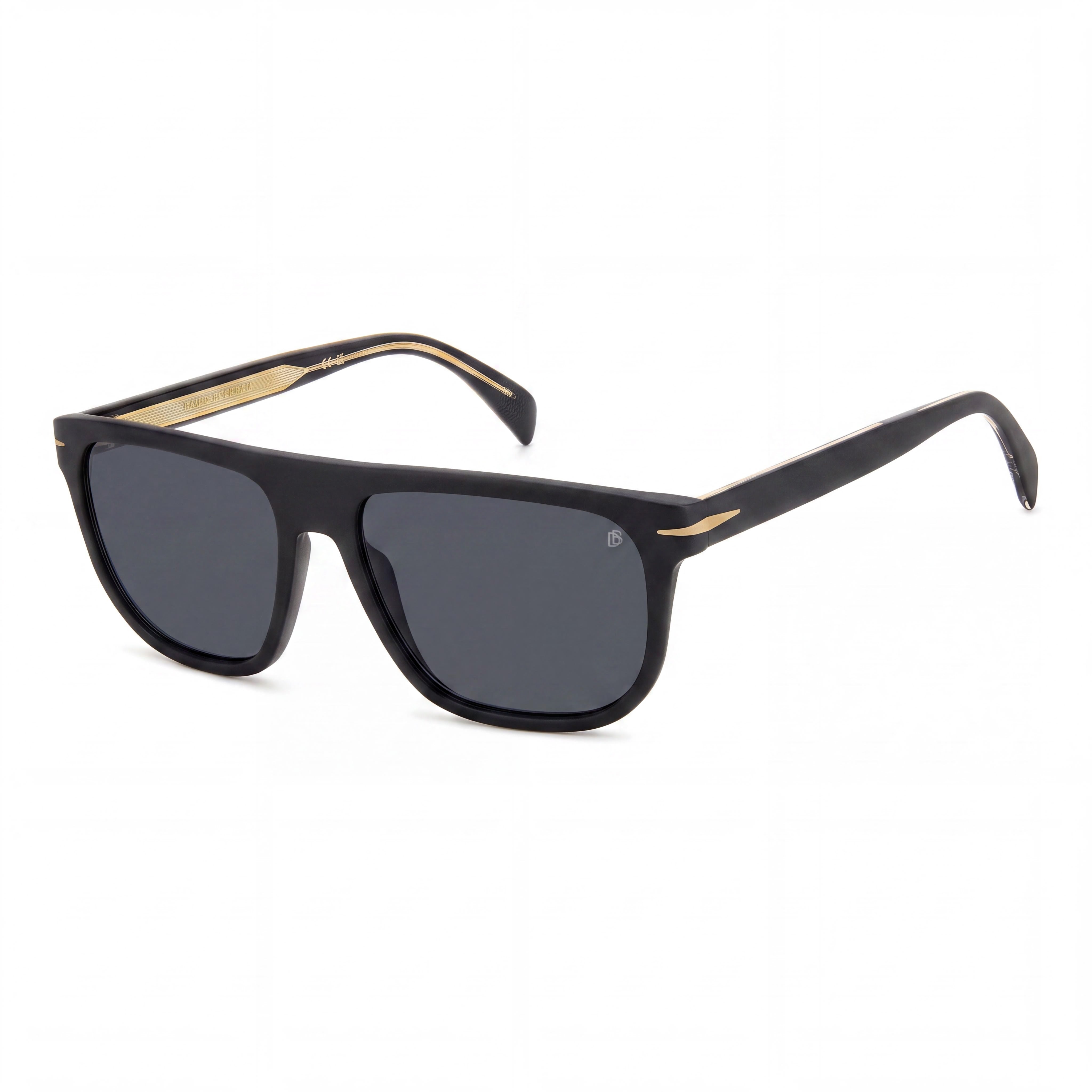 David Beckham Db 7111/S Women's Matte Black Gold Acetate Grey Non- Sunglasses 56-17-145, Photo 1
