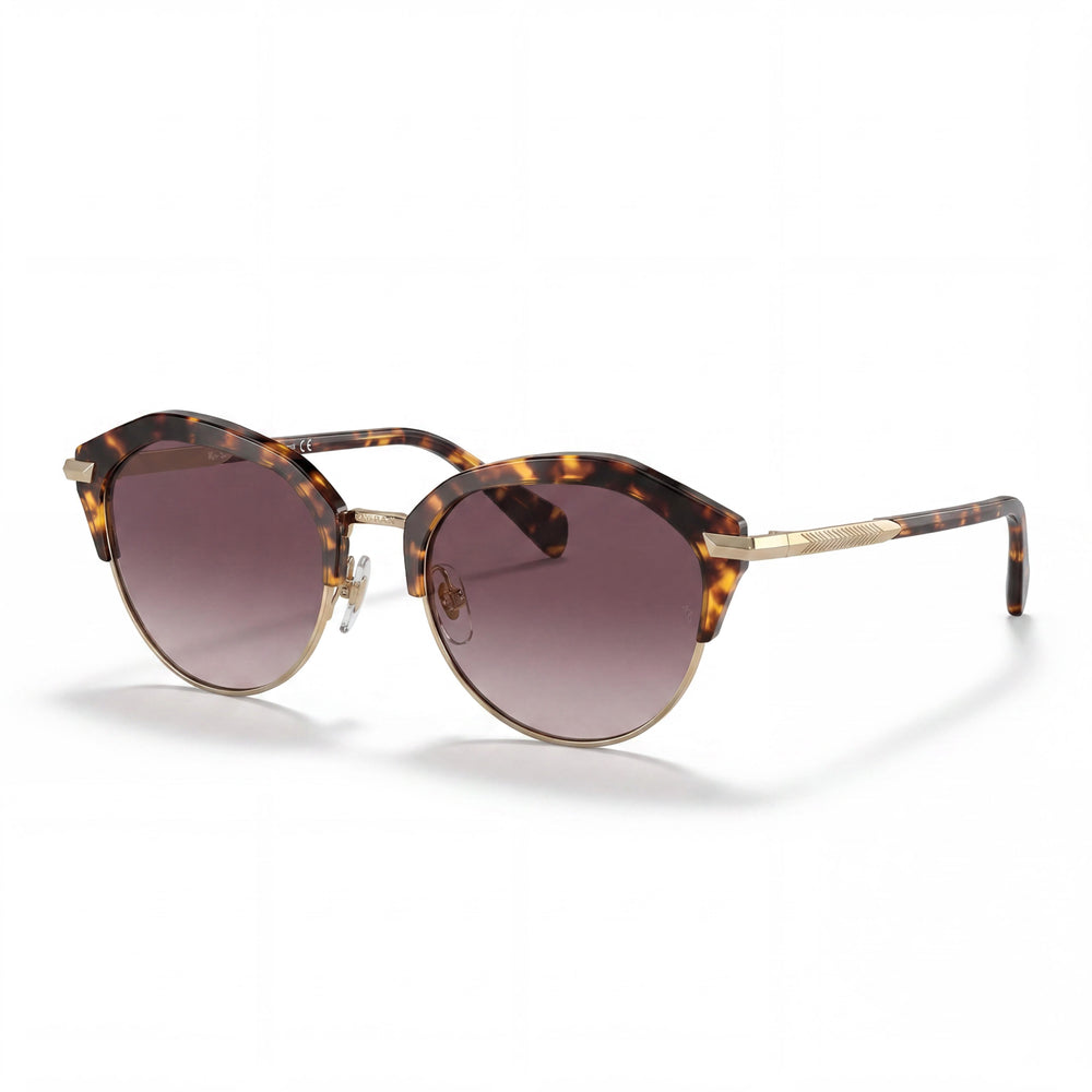 Gafas de sol para mujer Rag & Bone Modern Heritage de acero inoxidable rosa Havana 55 mm