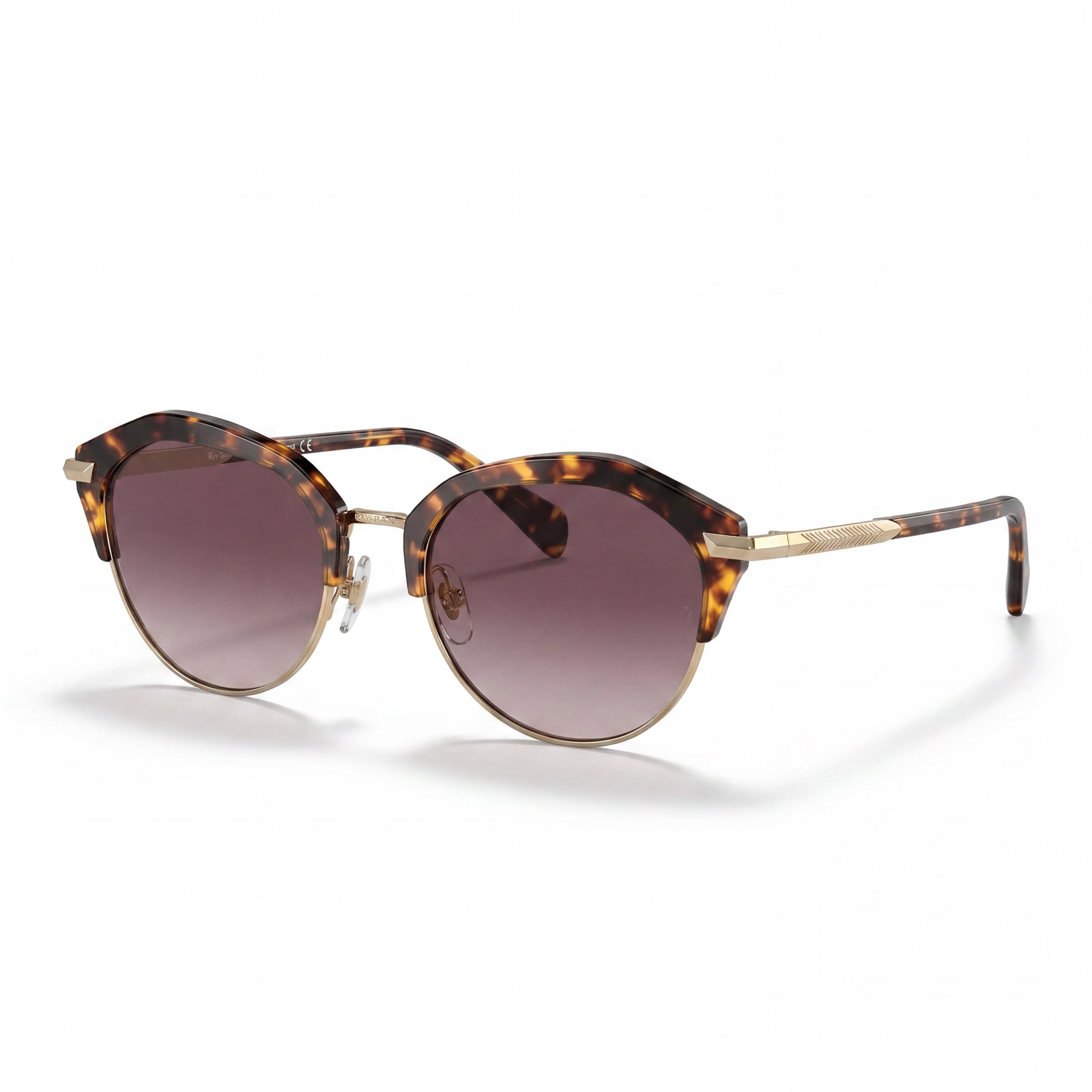 Rag & Bone Modern Heritage Women's Stainless Steel Havana Pink Sunglasses 55mm, Photo 1