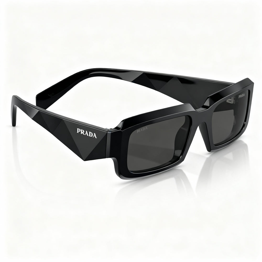 Gafas de sol unisex Prada Pr 27zs con montura de acetato multicolor, gris oscuro, no polarizadas, 54-21-145