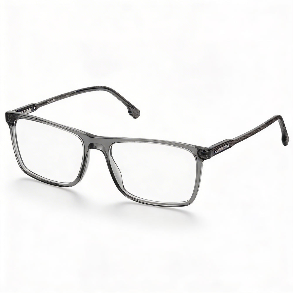 Gafas de vista Carrera Modern unisex con montura de acetato en gris transparente y lentes de policarbonato gris, 54 mm