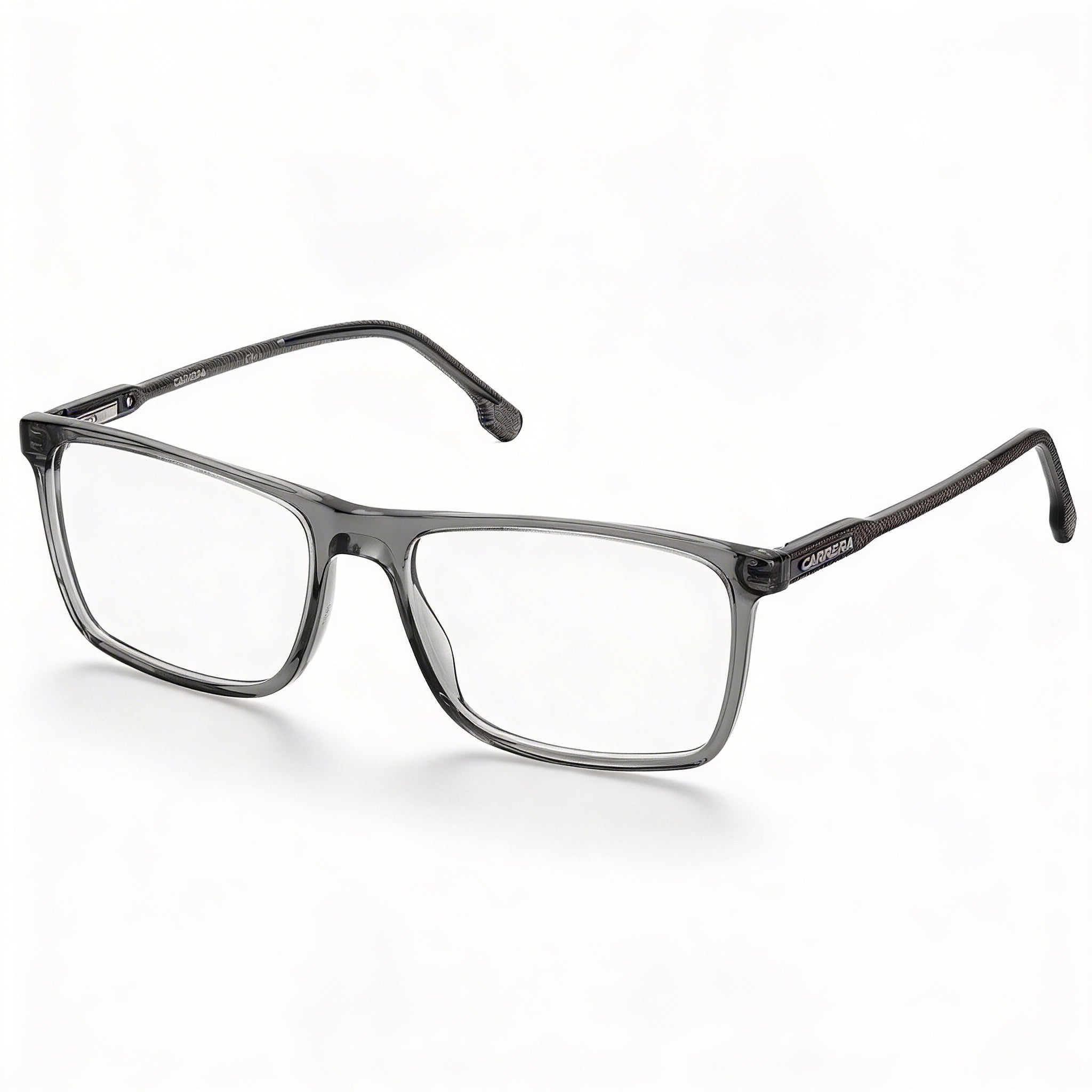Carrera Modern Unisex Acetate Frame Eyeglasses in Transparent Grey with Polycarbonate Grey Lenses, 54mm, Photo 1