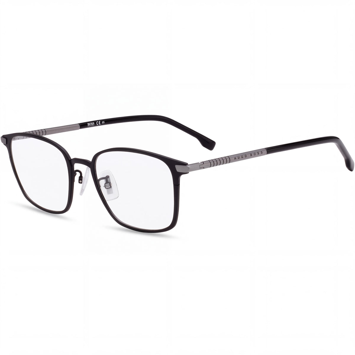 Hugo Boss Boss 1071/F Men's Titanium Matte Black Eyeglasses Frame with Polycarbonate Lenses 53-20-145, Photo 1