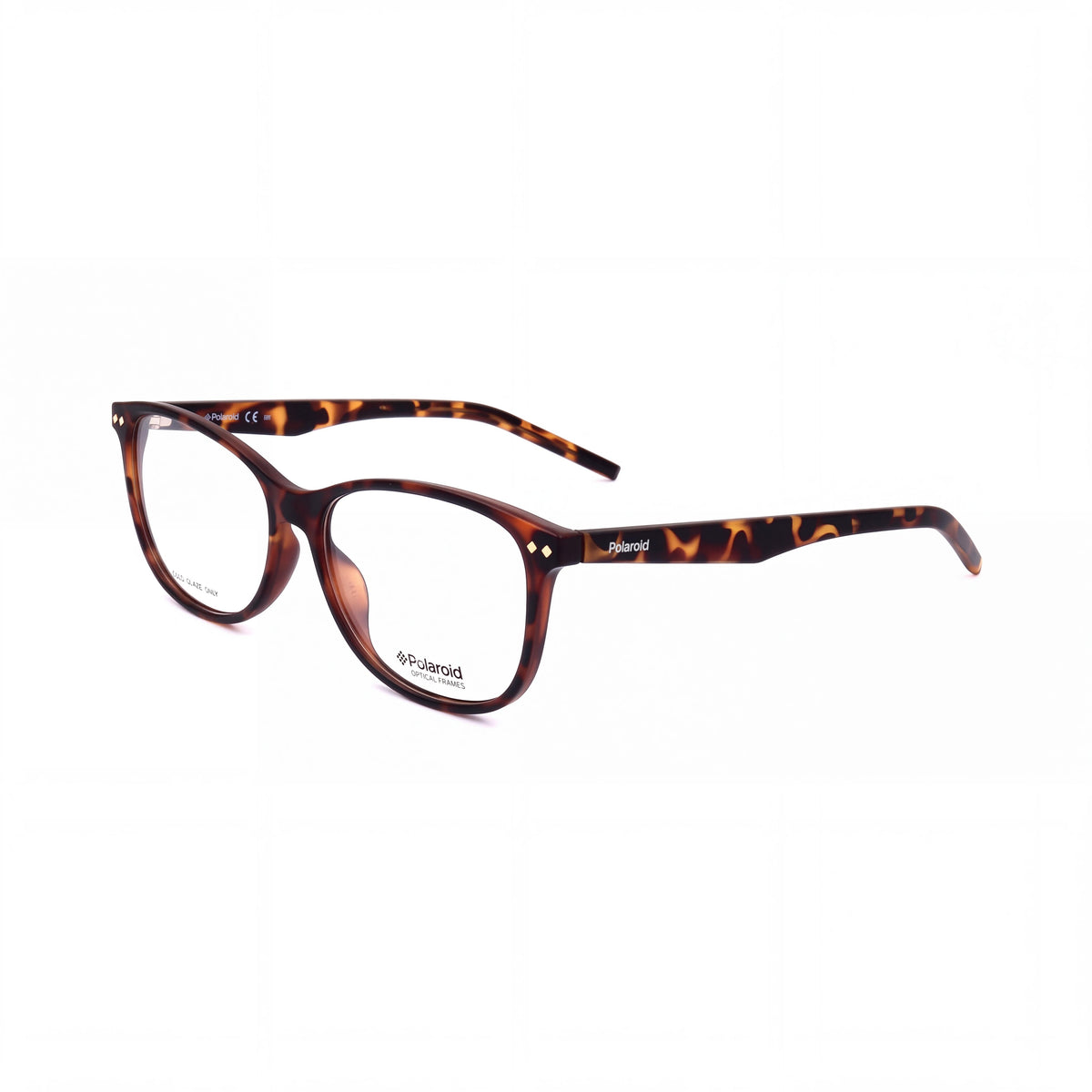 Montura de gafas graduadas para mujer Polaroid 100338 de poliamida inyectada color habana, con lentes de muestra, 55 mm, Photo 1