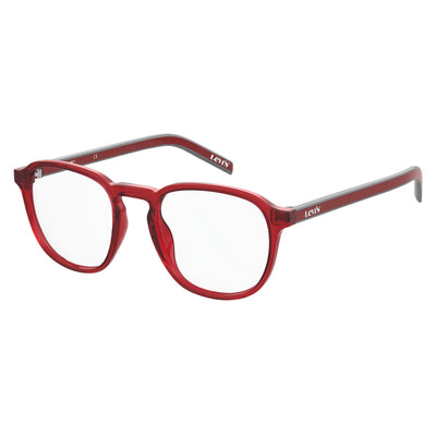 Gafas graduadas Levi's Lv 1024 para mujer, de plástico, color rojo, con lentes de 50 mm, puente de 20 mm y patillas de 145 mm.