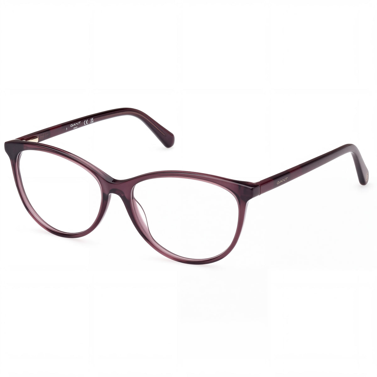 GANT Modern Men's Eyeglasses, Bright Violet Frame, Clear Plastic Lens, Lens 52mm, Bridge 15mm, Temples 145mm, Photo 1
