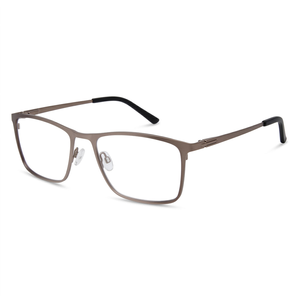 Armazón óptico para hombre Chesterfield Classic CH 100 XL/T JCA, gris titanio, ancho de lente 57 mm, puente 18 mm, longitud de patilla 150 mm