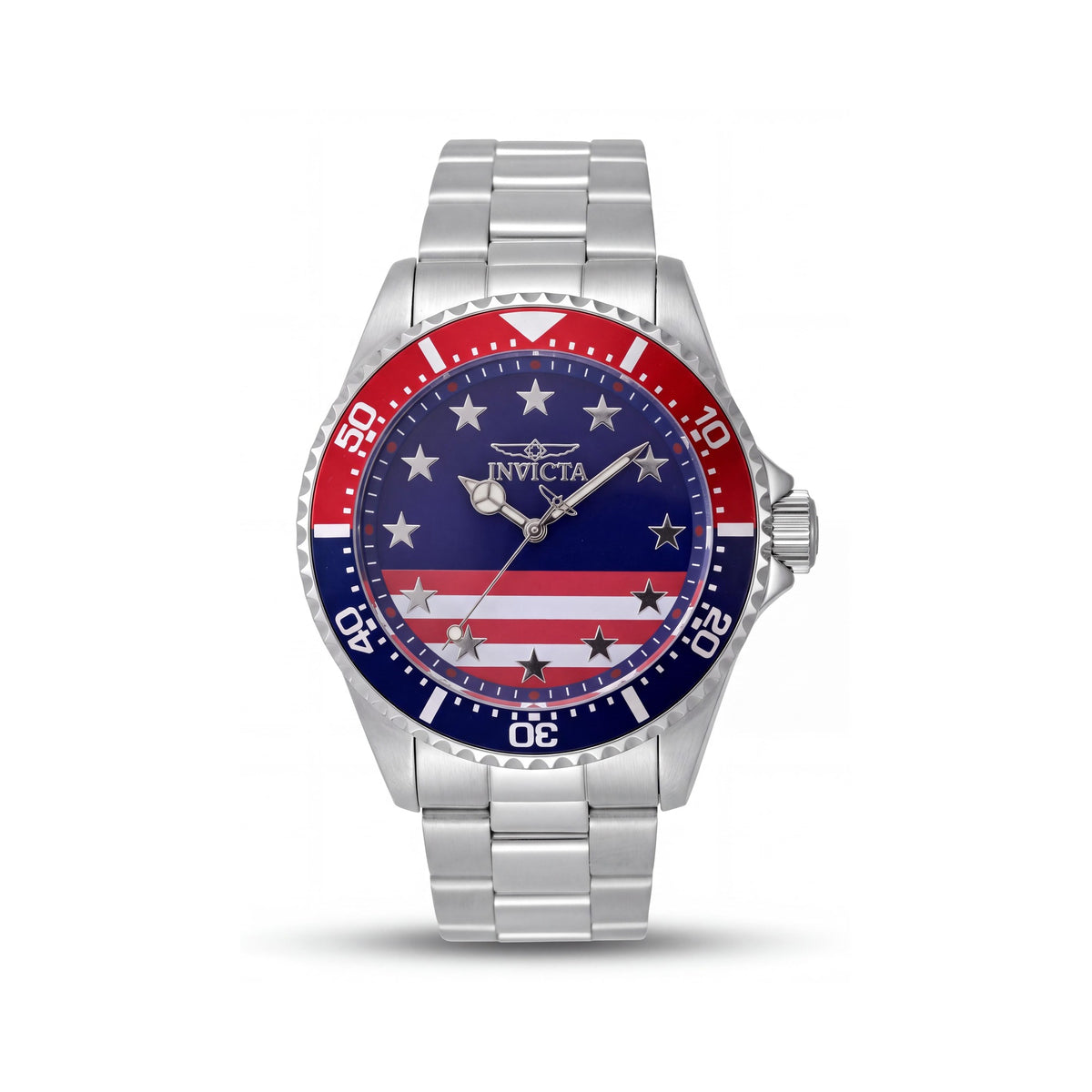 Invicta Pro Diver 48942 Men's Quartz 43mm Silver Stainless Steel Watch with Blue Dial, 20 ATM Water Resistant, Photo 1