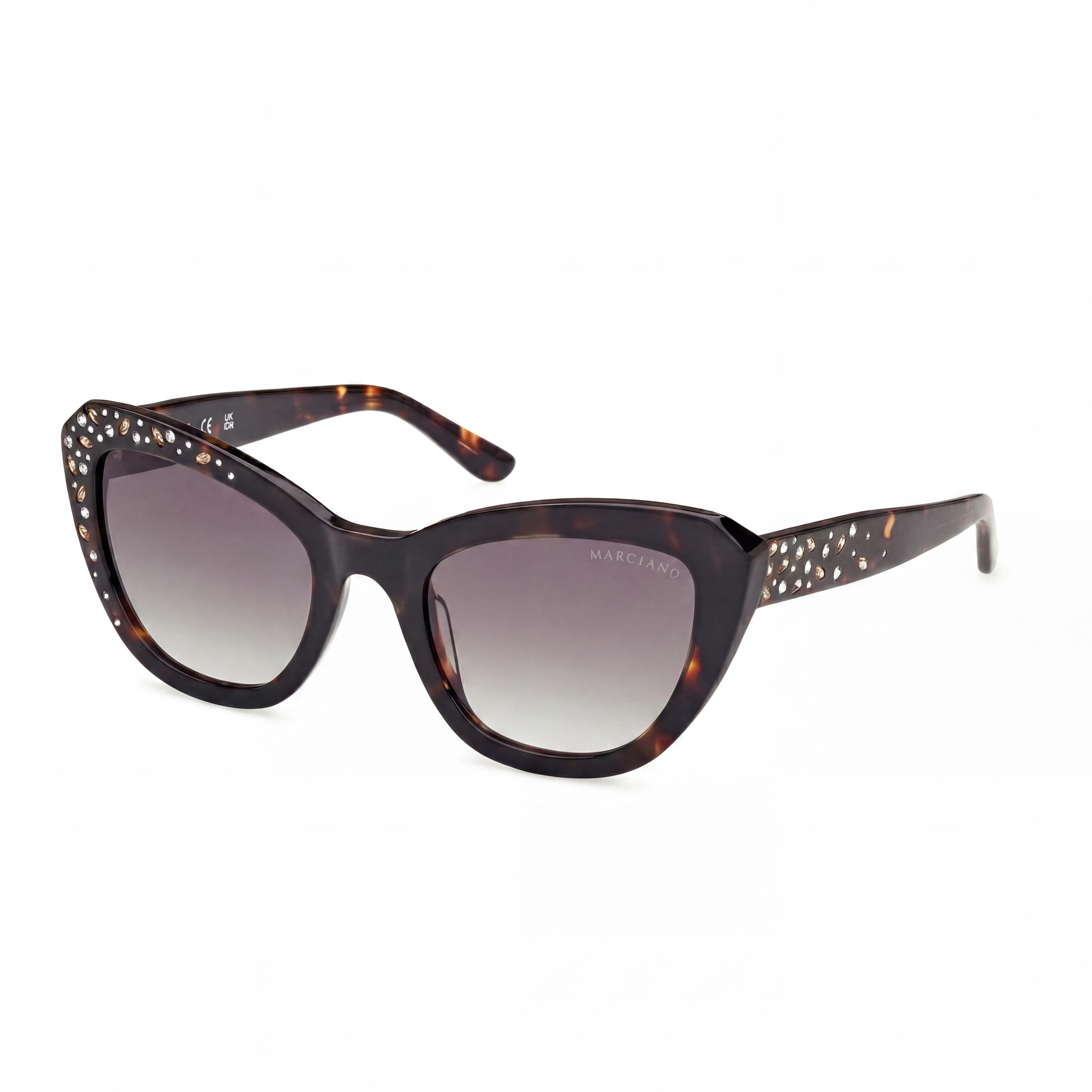 Gafas con montura de plástico para mujer GUESS by Marciano Gm00016 en Dark Havana con lentes de policarbonato negras 53/22/140, Photo 1