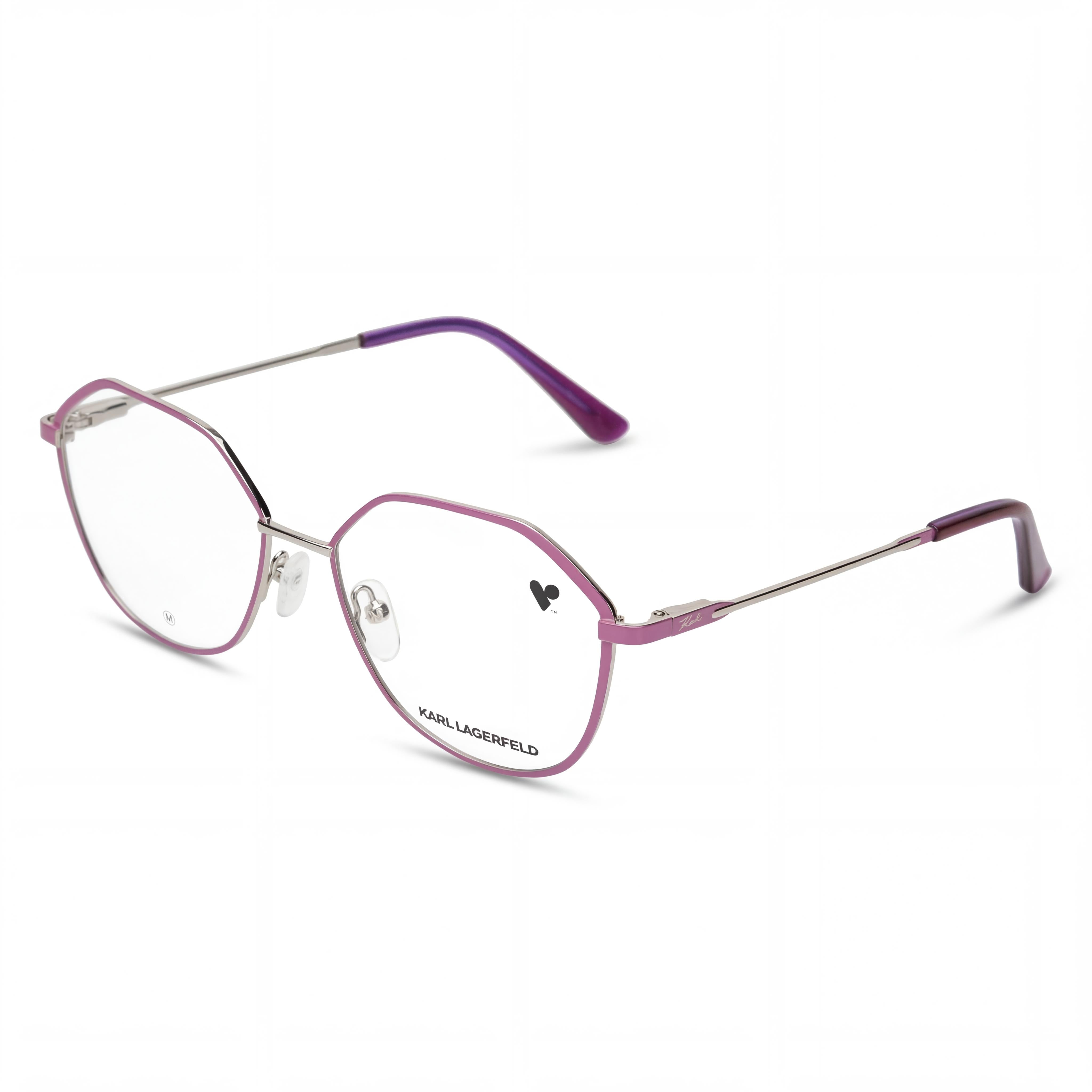 Gafas de sol informales KARL LAGERFELD para mujer con montura de acetato fresa y lentes no polarizadas de 54 mm, Photo 1