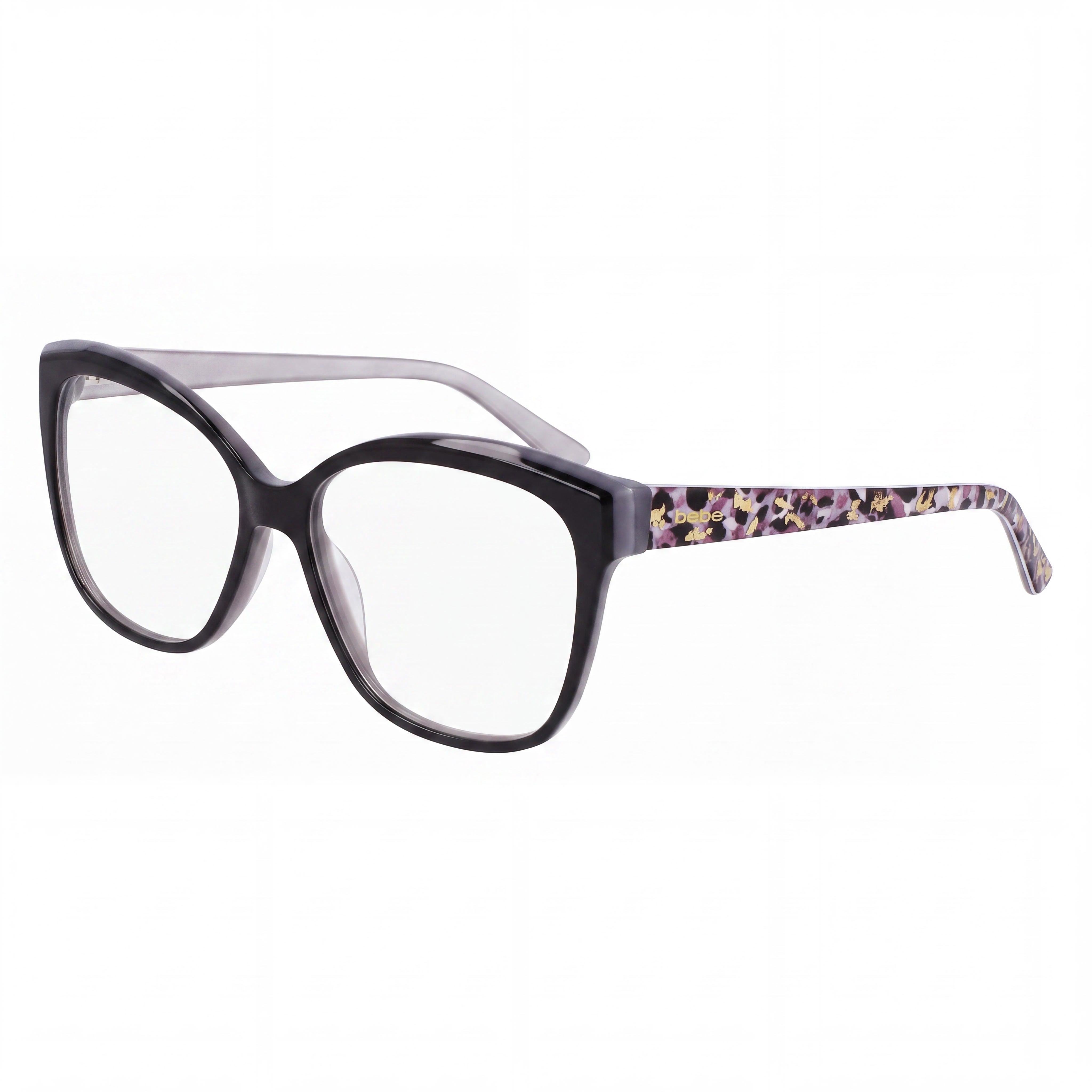 Gafas para hombre bebe Bb5214 con montura de metal y lentes transparentes de policarbonato, negro azabache, 54 mm, Photo 1
