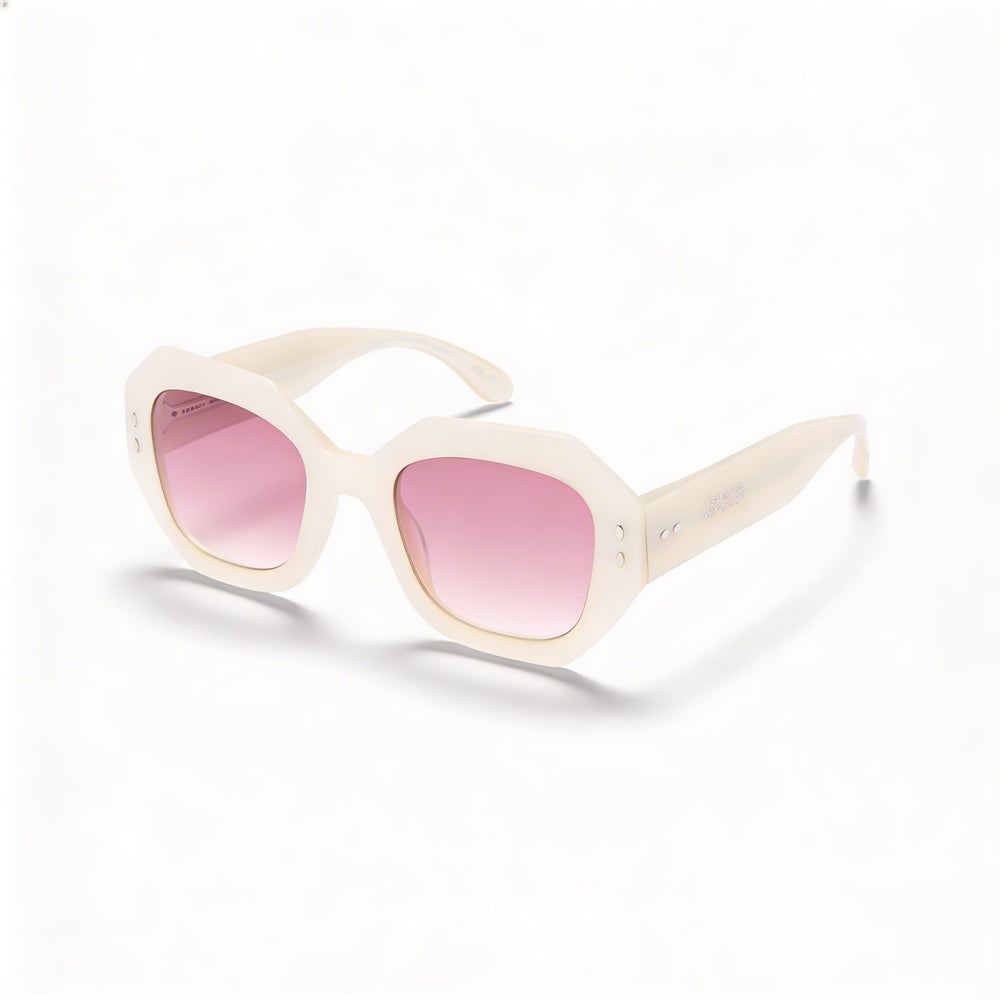 Gafas de sol Isabel Marant IM 0173/S de acetato blanco nácar para mujer, lentes con doble tono rosa de 52 mm