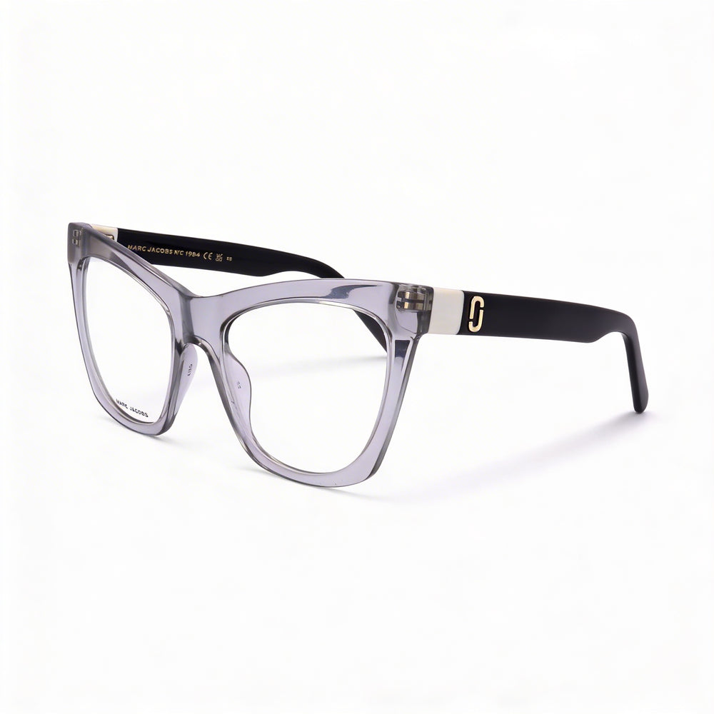 Marc Jacobs Casual Women's Grey Black Rectangular Cellulose Frame with Polycarbonate Lenses Optical Frames 53-19-145