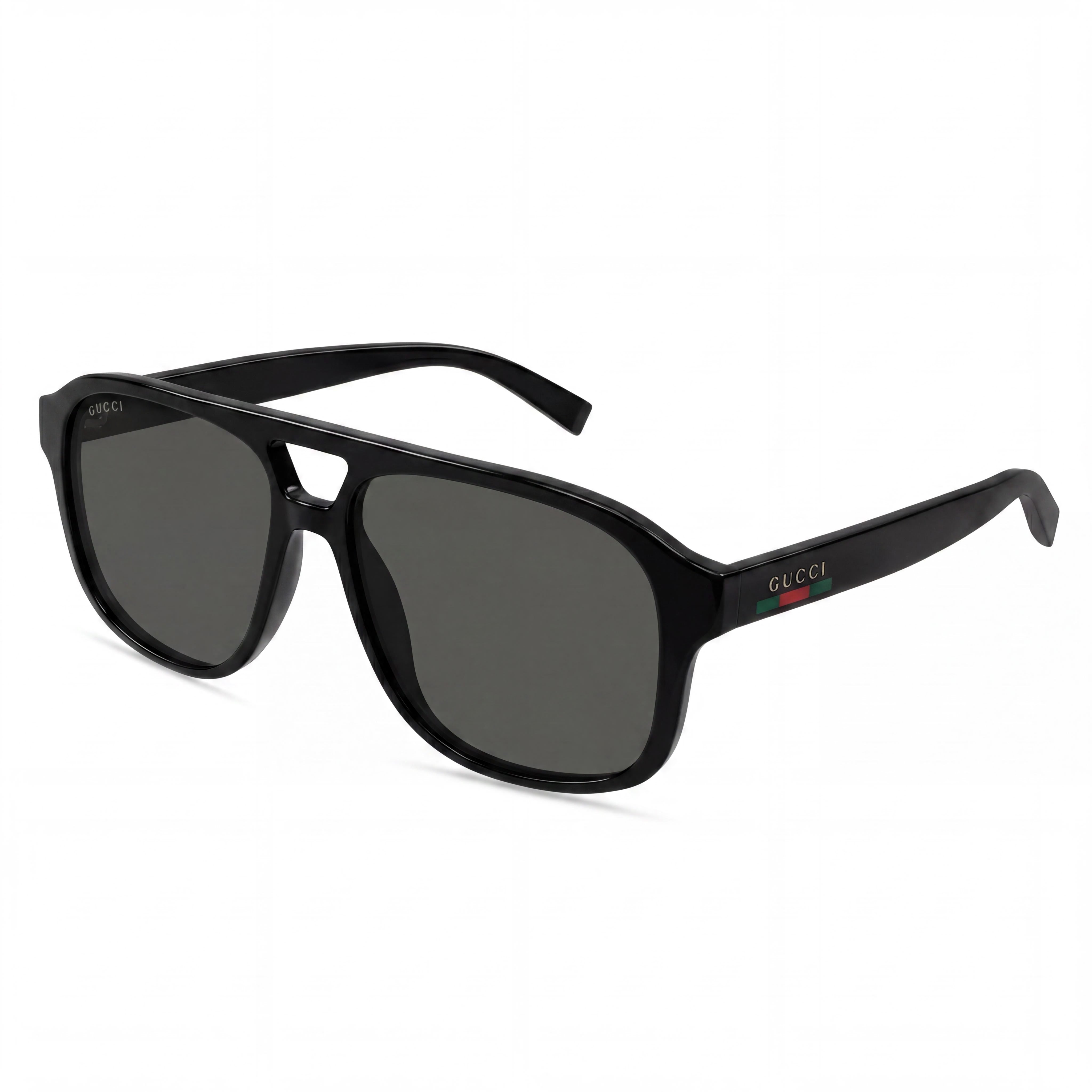 Gucci Modern Unisex Black Plastic Frame Sunglasses with Black Non-Polarized Lenses, Lens Width 57mm, Photo 1