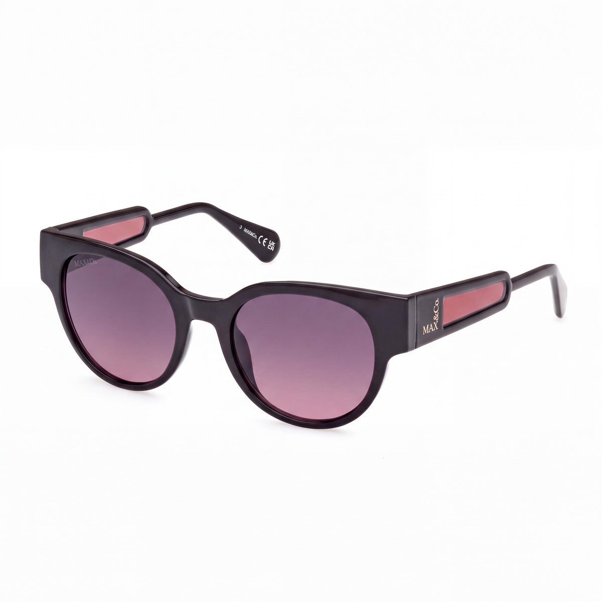Max & Co. MO0085 Women's Injected Antraciet Frame Sunglasses with Smoke Gradient UV Protected Lenses 50mm, Photo 1