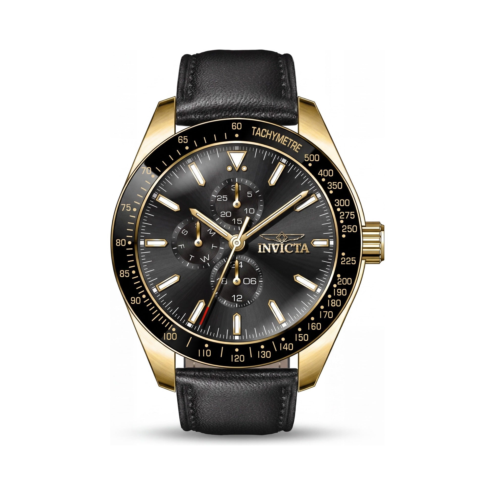 Invicta 38978 Men's Black/Gold Stainless Steel Watch, 45mm, Photo 1