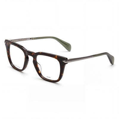 Gafas de sol para hombre modernas Rag & Bone con montura de acetato Havana Khaki, lentes de policarbonato y un ancho de lente de 48 mm