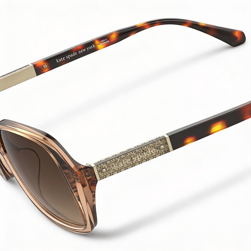 Gafas de sol Kate Spade New York Yvette/S para mujer con montura de acetato y protección UV, lentes de policarbonato marrón degradado, 54 mm
