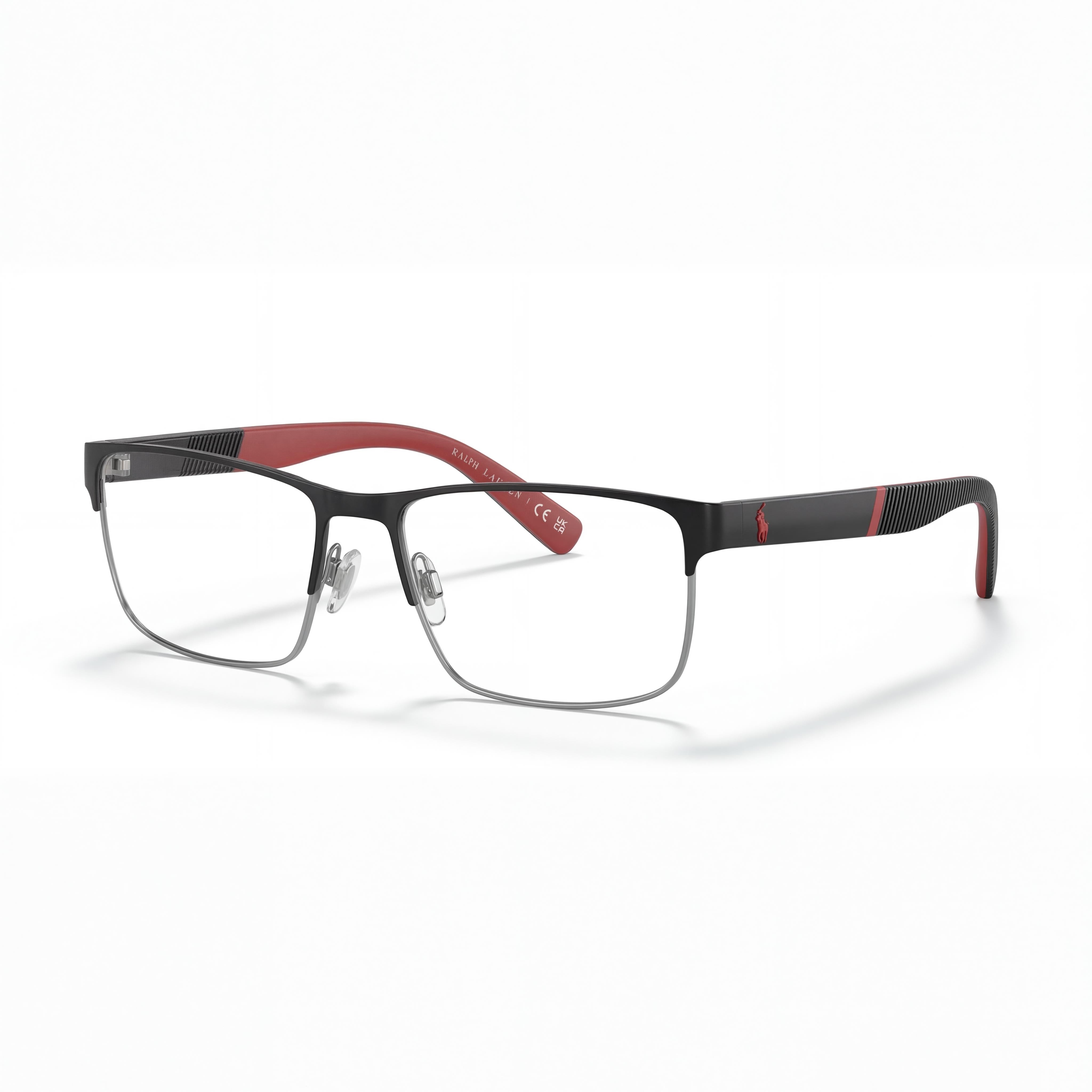 POLO RALPH LAUREN Ph1215 Women's Metal Optical Eyeglasses with Shiny Black and Gunmetal Frame 56mm, Photo 1
