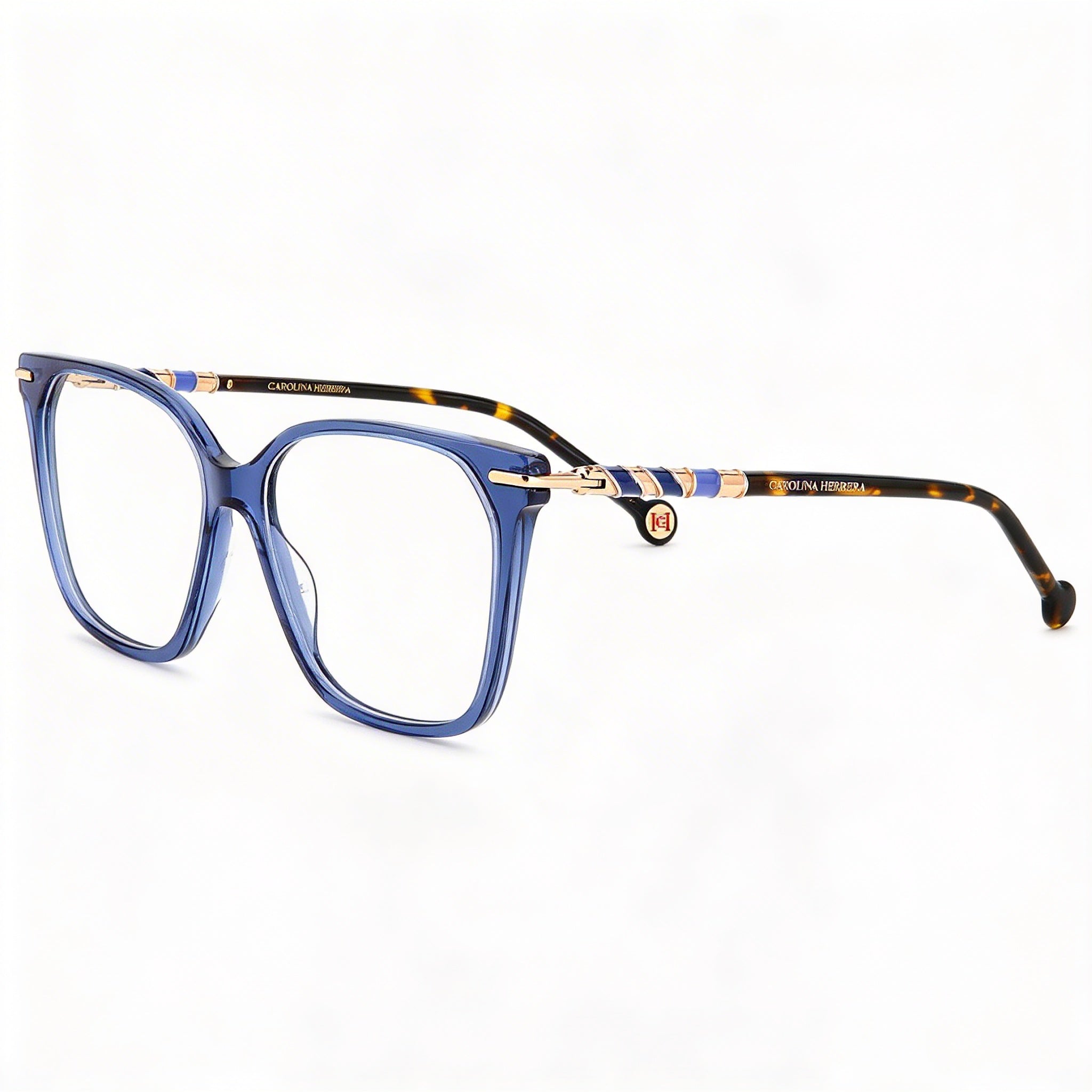 Gafas de sol Carolina Herrera para mujer, modernas, de acetato, lentes azules Havana, 54mm, protección UV, sin polarizar, Photo 1