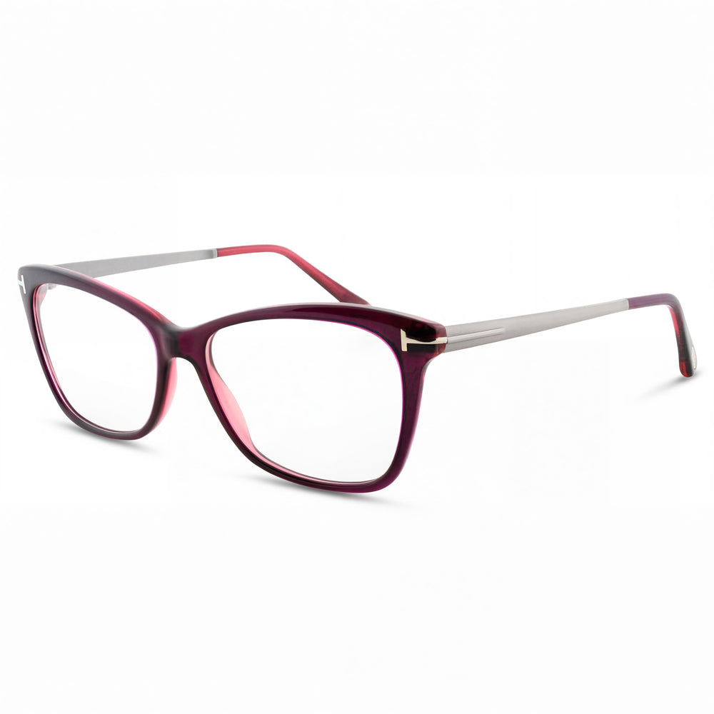 Tom Ford Modern Women's Pink Plastic Square Eyeglasses 52mm Lens Width, 15mm Bridge Width, 140mm Temple Length