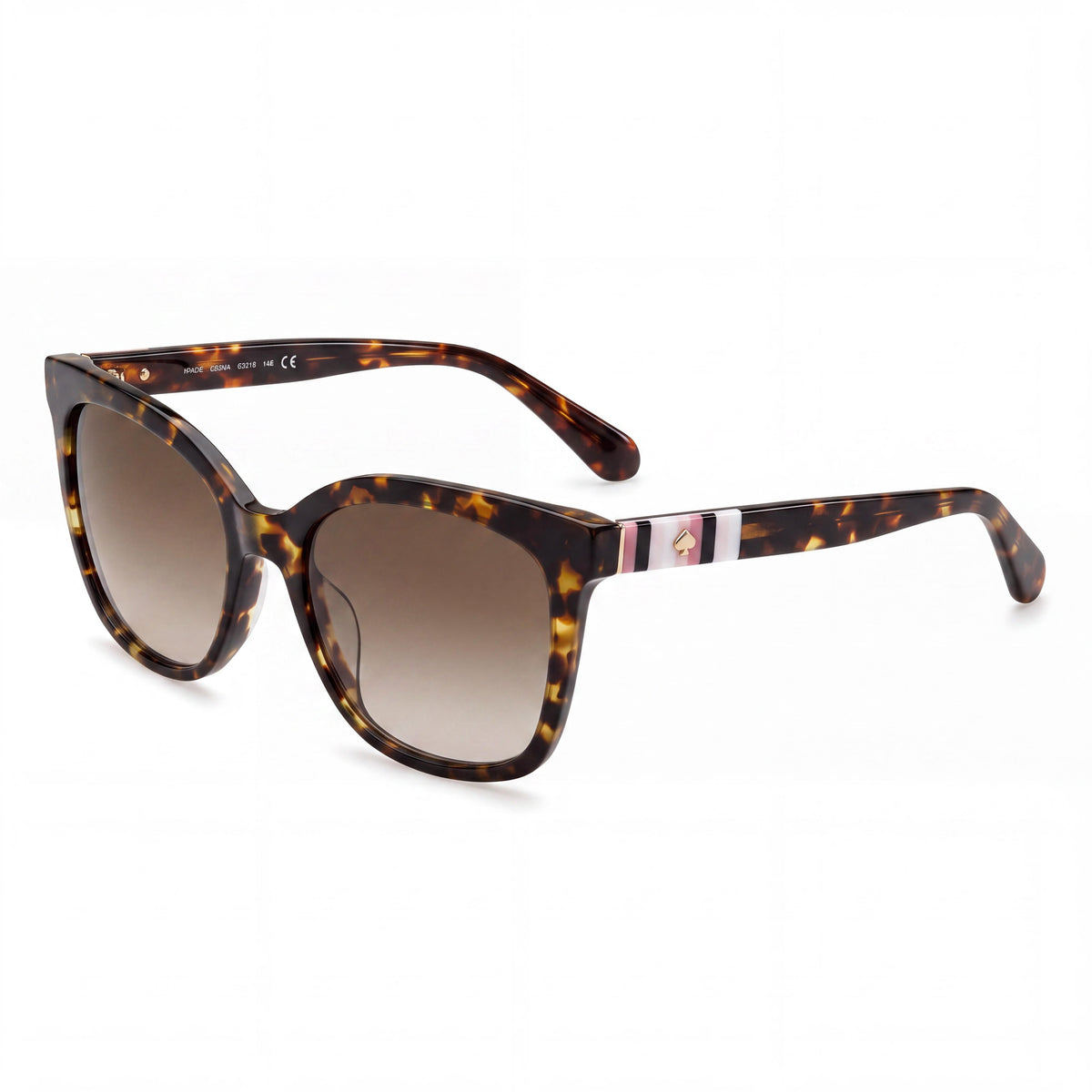 Gafas de sol de mujer kate spade new york KIYA/S, de plástico negro, con lentes degradadas gris oscuro y protección UV, 53 mm, Photo 1