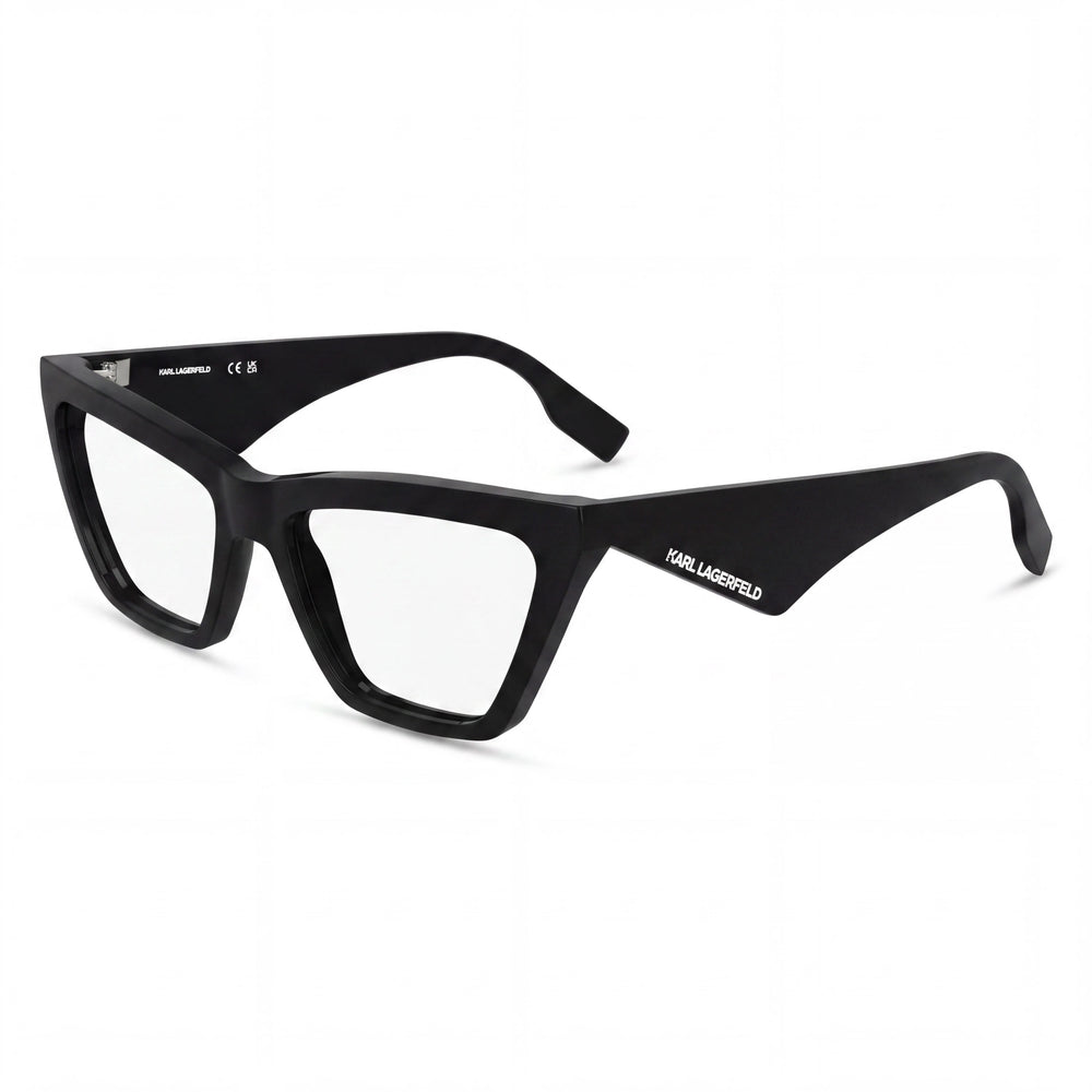 Gafas Karl Lagerfeld Kl6195 para mujer con montura de acetato negro, lentes de policarbonato transparente - Talla 54 mm